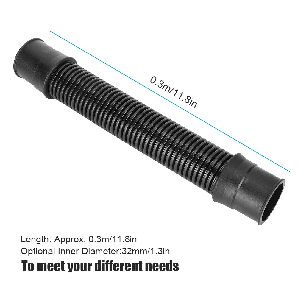 Flexible Corrugated Aquarium Water Hose - 32mm Fish Tank Pump Connection Tube, Strong Airtight Seal for Water Supply & Waterfall Filtration - Perfect for Freshwater/Saltwater Tanks, Pond Systems & Aquarium Maintenance