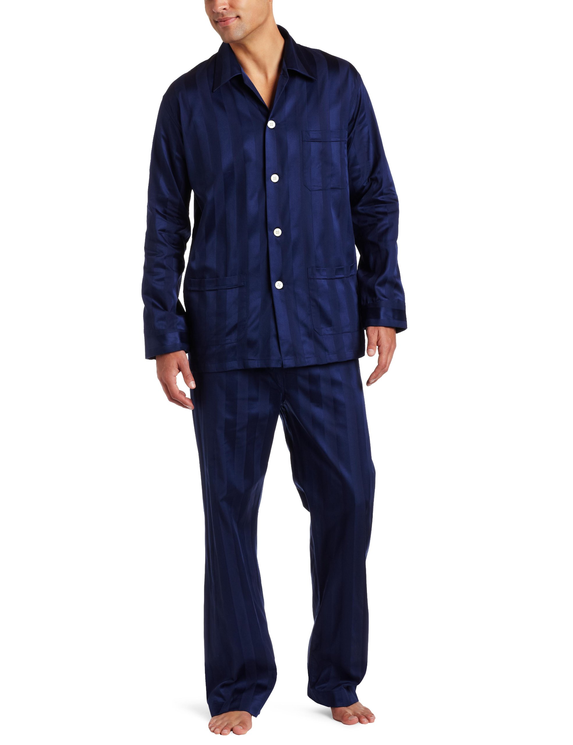 Premium Derek Rose Cotton Lounge Pajama Set for Men - Soft & Breathable Sleepwear - Perfect for Relaxing at Home, Lounging & Comfortable Nightwear