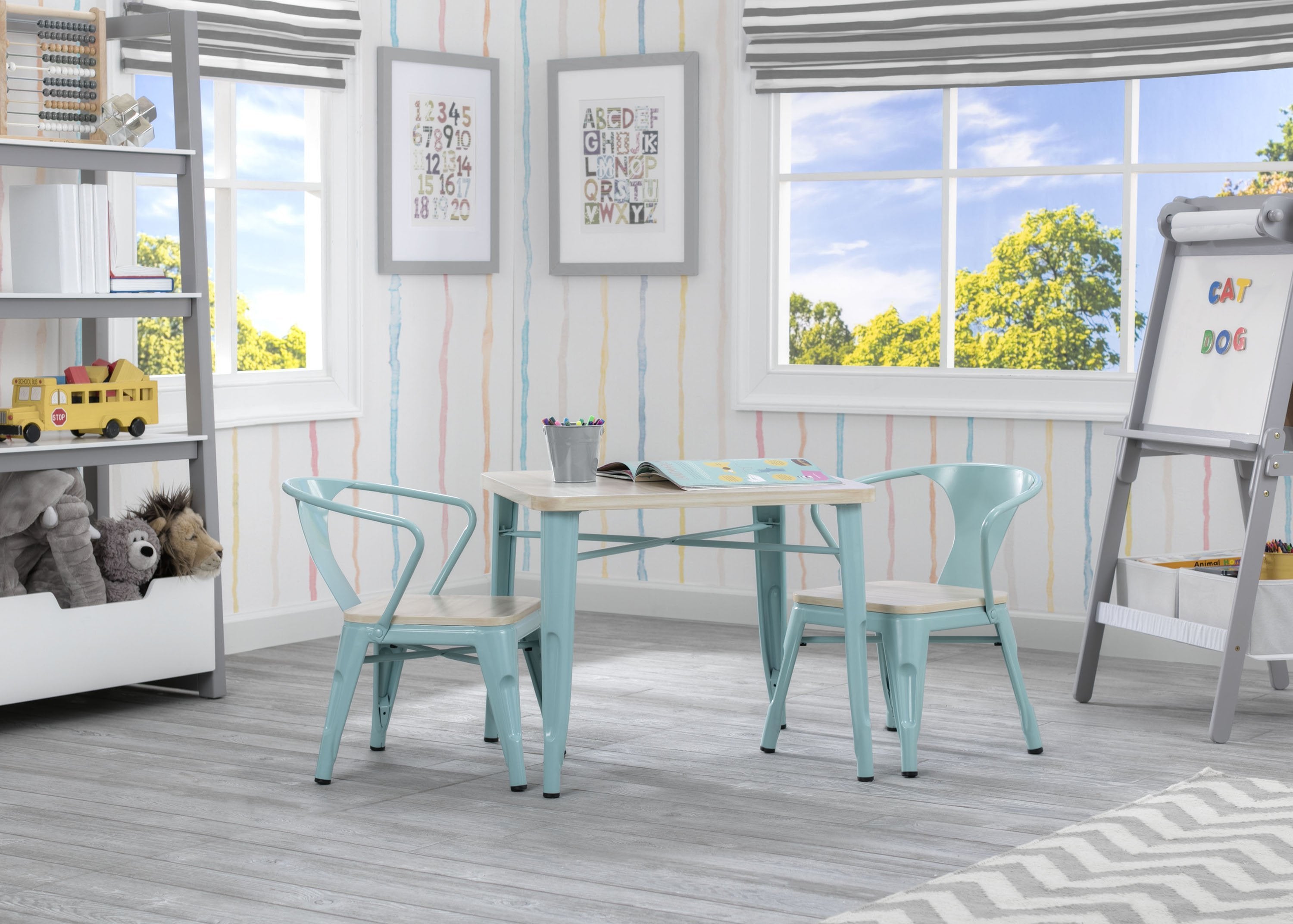 Bistro Kids Play Table - Adjustable Height Activity Table for Toddlers & Children - Perfect for Playroom, Classroom, and Home Learning Activities