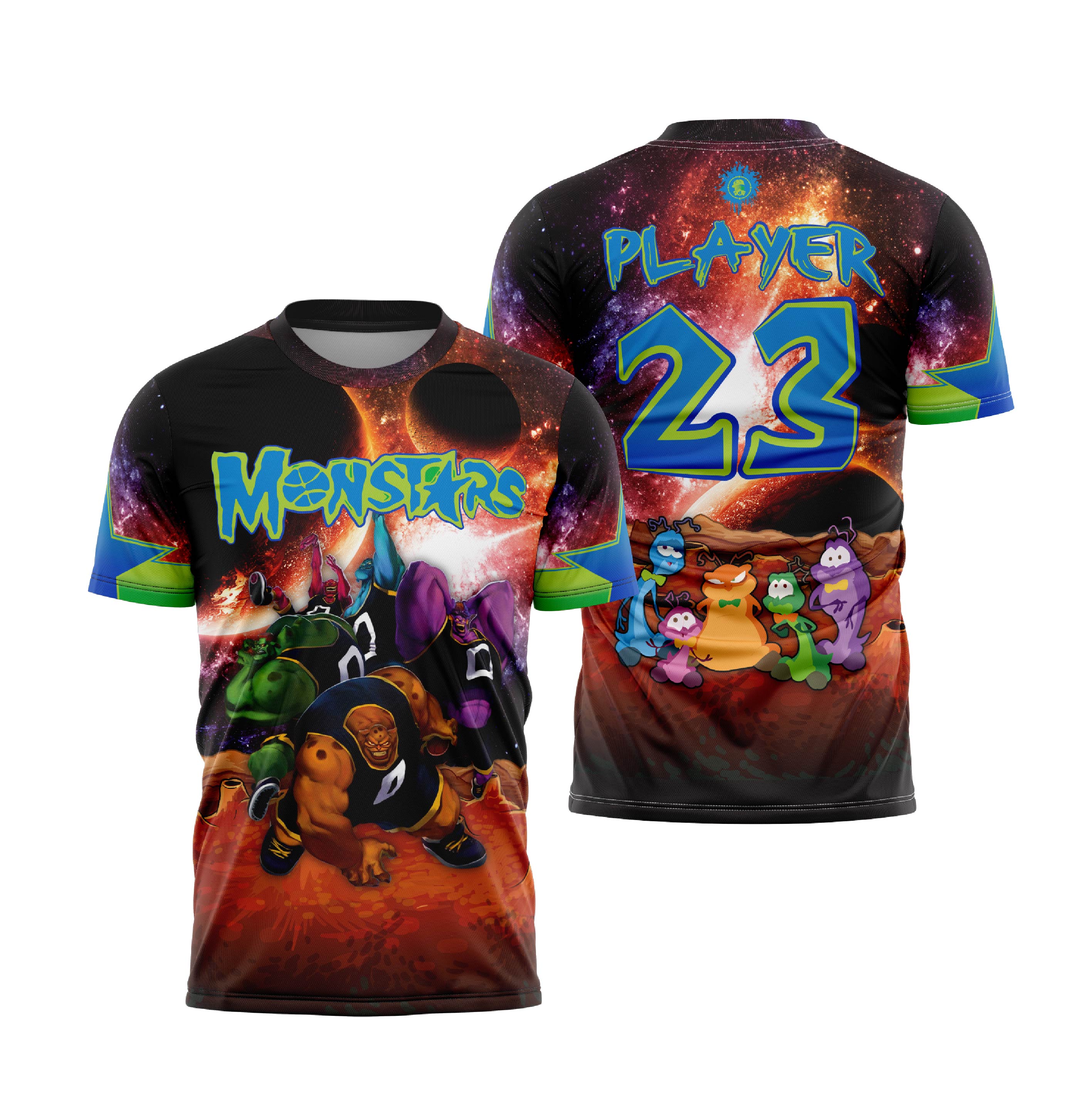 Monstars Full Dye Sublimation Basketball Jersey - Breathable Performance Jersey for Men & Women - Perfect for Games, Practice & Team Uniforms