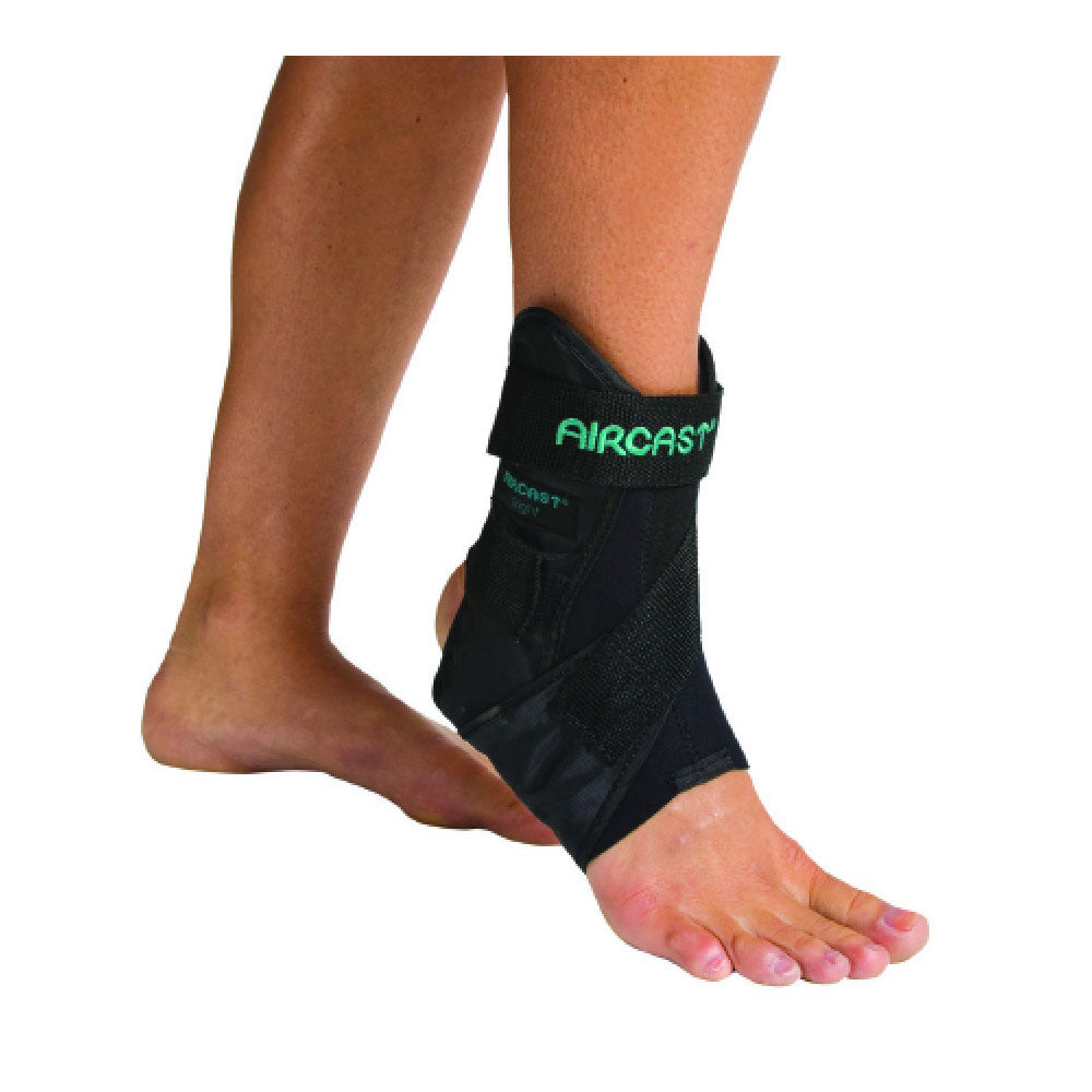 AirSport Ankle Brace with Hook and Loop Closure - Right Ankle Support for Men & Women (Size L, Black) - Ideal for Running, Basketball & Injury Recovery