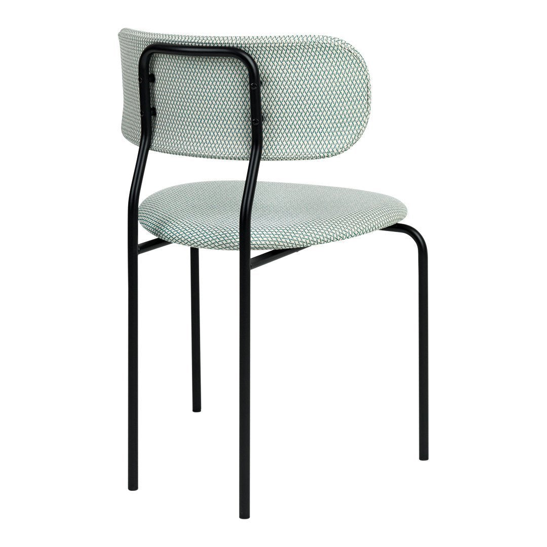 Modern Coco Dining Chair - Mid Century Style Wooden Kitchen Chair with Upholstered Seat - Perfect for Dining Room, Kitchen, Breakfast Nook & Home Office