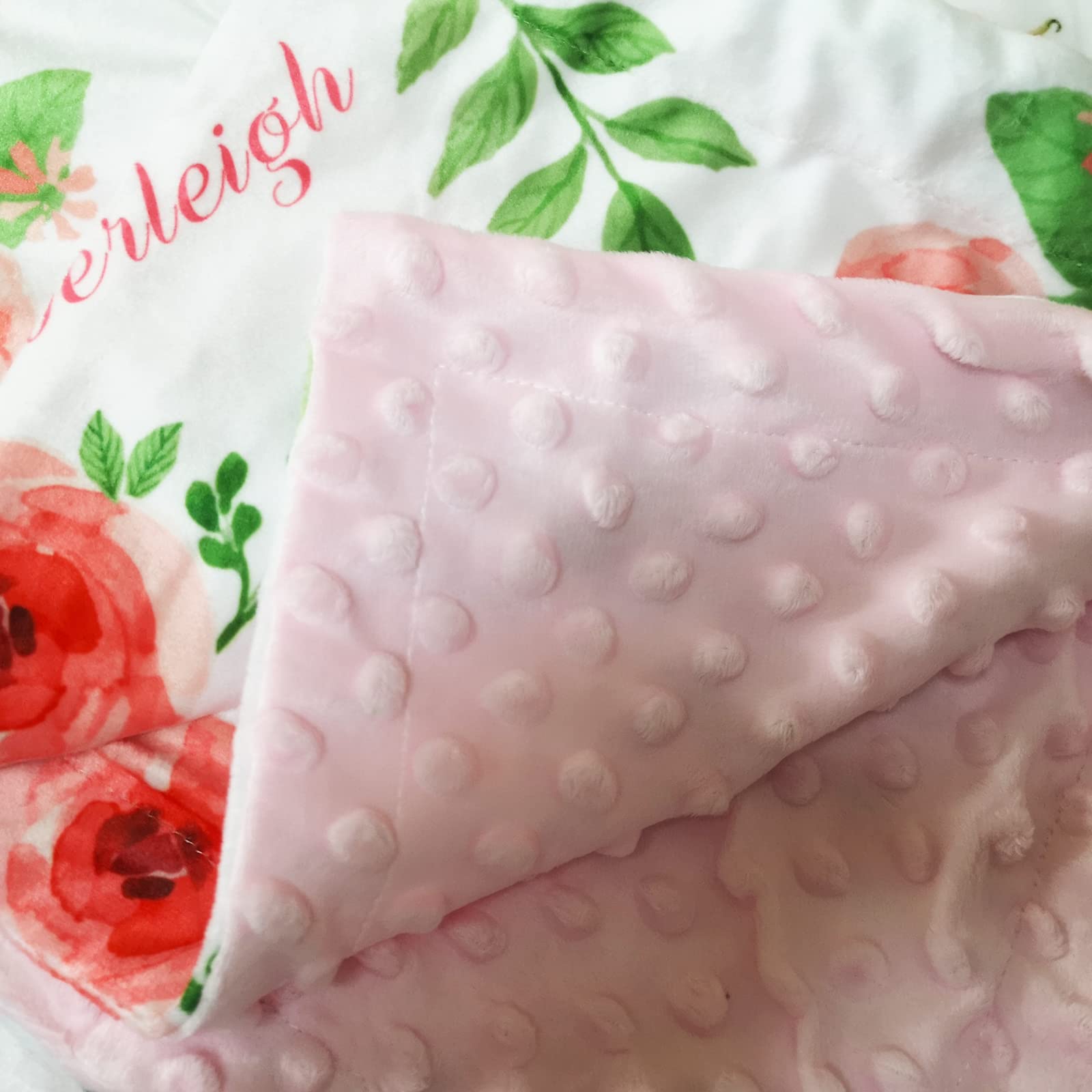 Personalized Baby Blankets with Name - Custom Embroidered Minky Blanket for Baby Girl & Boy - Soft Newborn & Toddler Gift for Baby Shower, Christmas, Birthday - Perfect Nursery Essential & Keepsake