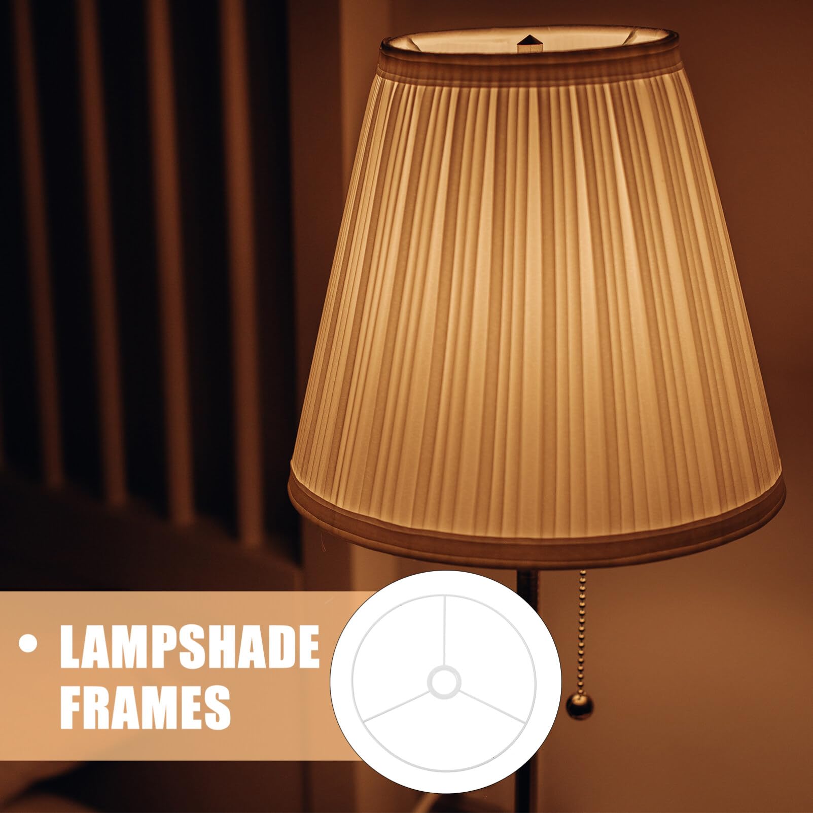 Metal DIY Ring Lamp Shade - Lightweight Iron Frame for Bars & Rooms