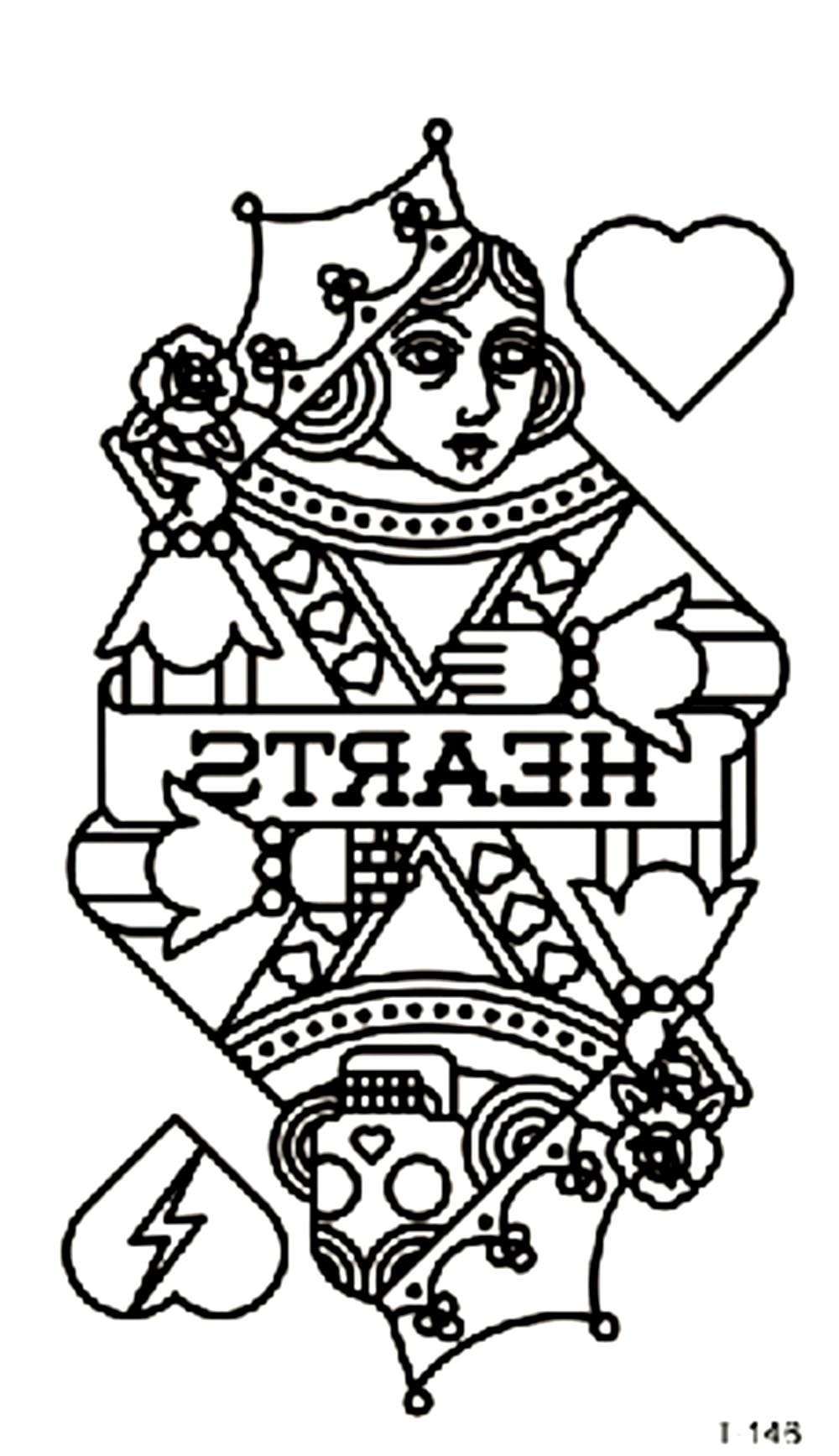 Hearts Playing Card Temporary Tattoos - Fun & Realistic Fake Tattoos for Parties, Costumes & Games | Perfect for Poker Nights, Halloween & Themed Events