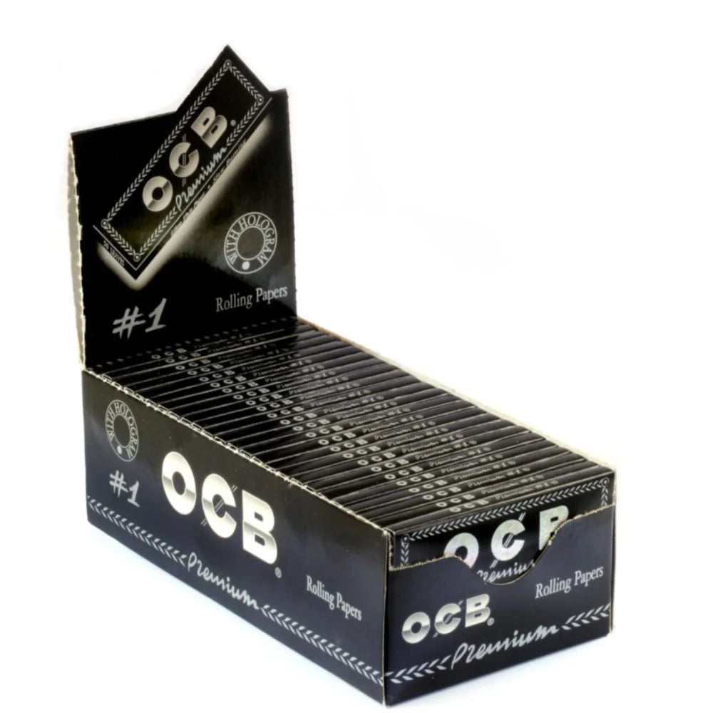 Premium OCB Black Rolling Papers - Double Wide Size for Smooth Rolling | Perfect for Handmade Cigarettes & Herbal Blends