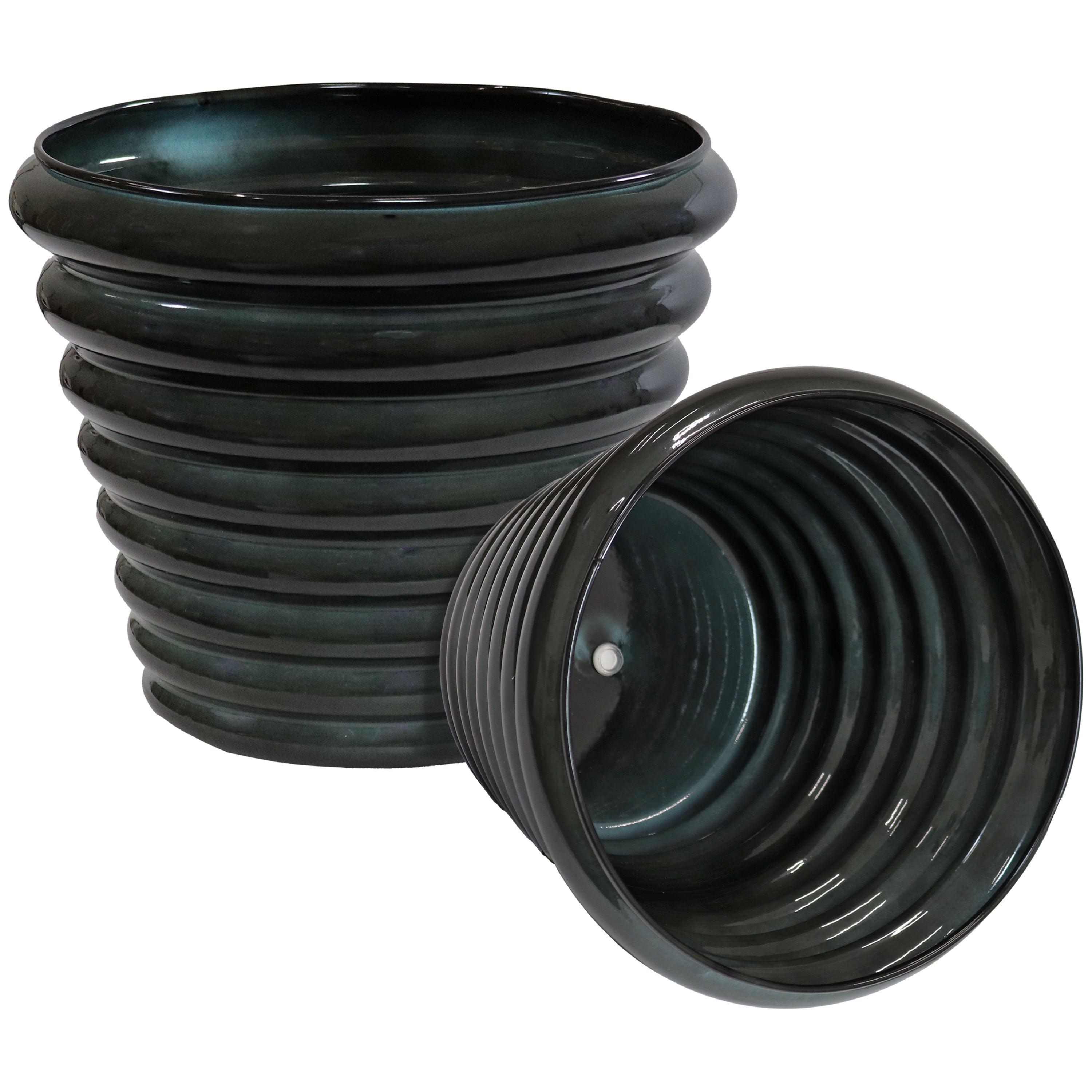 Sunnydaze Molly 12.5 Inch Metal Outdoor Planters - Rust-Resistant Garden Pots for Patio, Deck & Balcony Decor - Perfect for Flowers, Succulents & Herbs