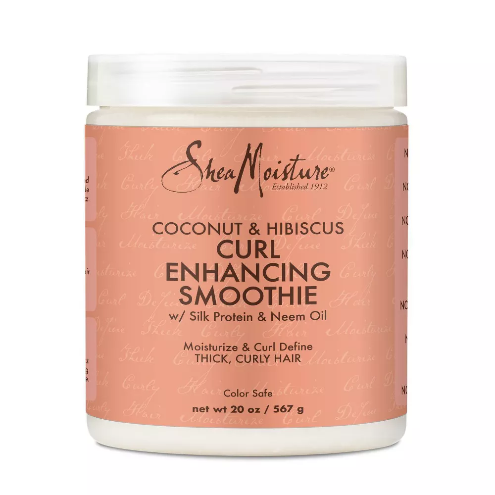 Coconut & Hibiscus Curl Enhancing Smoothie - 20 fl oz for Natural Hair Hydration & Definition | Made in Thailand | Perfect for Curly & Wavy Hair Care Routine