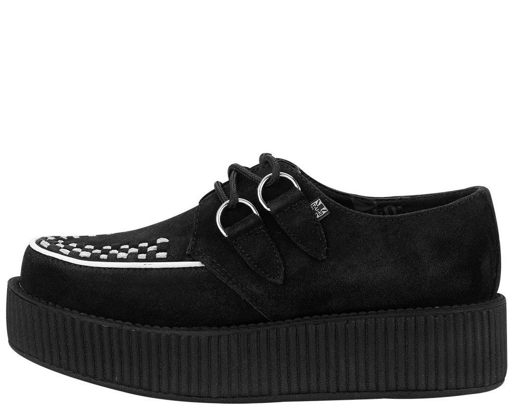 T.U.K. Suede Viva Mondo Creepers - Unisex Lace-Up Platform Shoes for Women & Men | Perfect for Punk, Goth & Alternative Fashion Styles