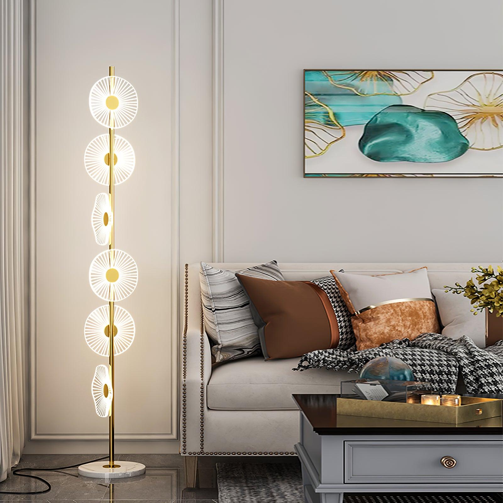 Floating Raindrop Floor Lamp - Modern LED Standing Light for Living Room, Bedroom & Office - Dimmable Ambient Lighting for Home Decor
