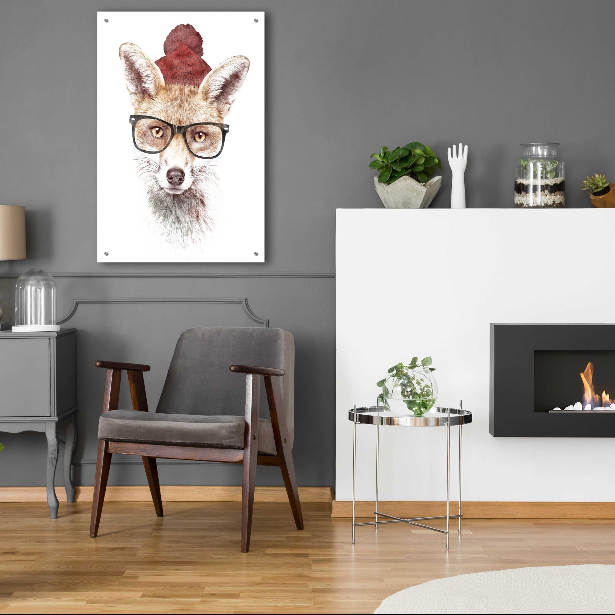 Epic Art 'It’s Pretty Cold Outside' by Robert Farkas - 24x36 Inch Acrylic Glass Wall Decor - Modern Home & Office Wall Art for Living Room, Bedroom, or Office