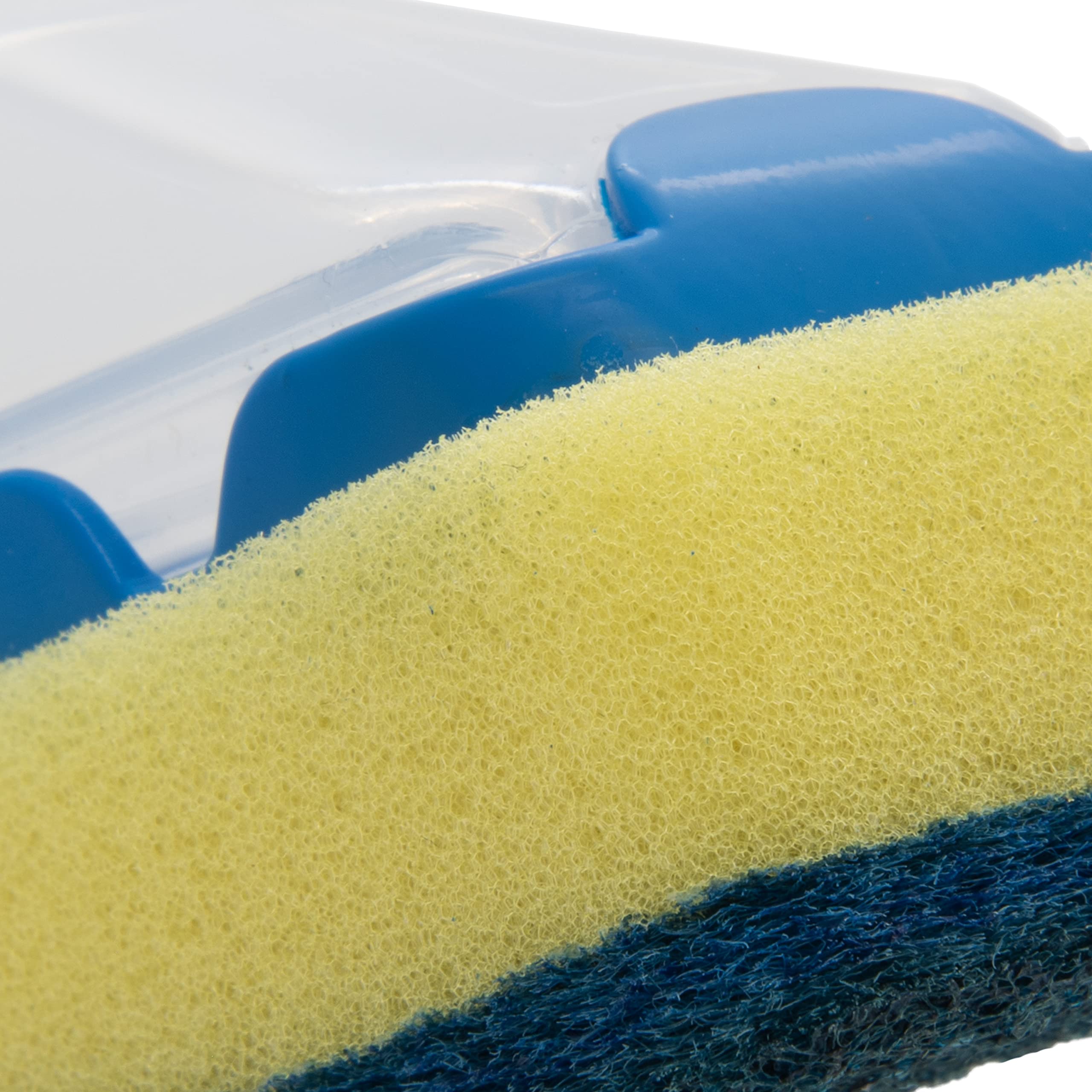 Spontex Refillable Dishwashing Brush with Handle - Durable Dish Mop for Kitchen Cleaning - Blue (Perfect for Pots, Pans & Hard-to-Reach Areas)