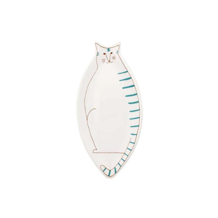Harekutani Porcelain Cat Plate - Elegant Japanese Ceramic Dish for Tea, Desserts & Home Decor - Perfect for Gift Giving, Afternoon Tea & Kawaii Aesthetic Table Setting