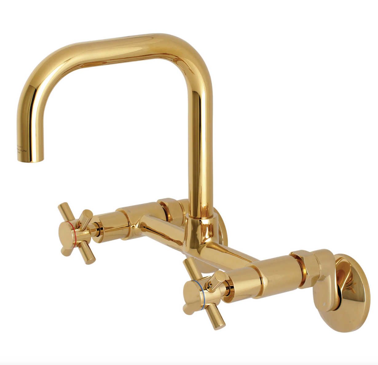 Concord Two Handle Wall Mount Bathroom Faucet - 2 Hole Deck Mount Sink Faucet for Bathroom Vanity, Powder Room & Utility Sink (Brushed Nickel Finish)
