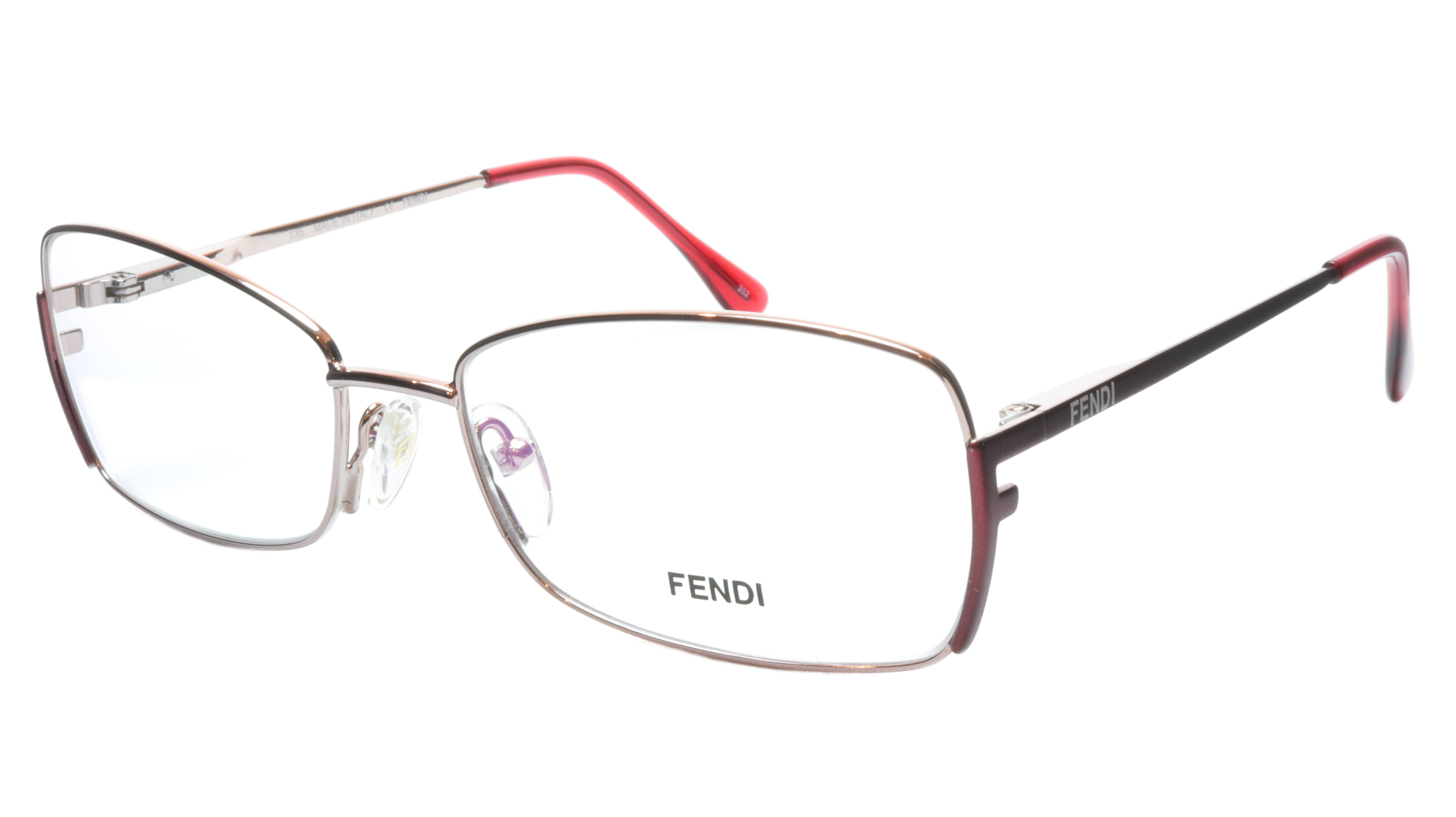 FENDI F959 (688) Metal Eyeglasses Frame - Shiny Rose Gold, Made in Italy, Size 54-16-135, 33mm Bridge - Luxury Designer Sunglasses for Women & Men, Perfect for Everyday Wear & Fashion Accessories