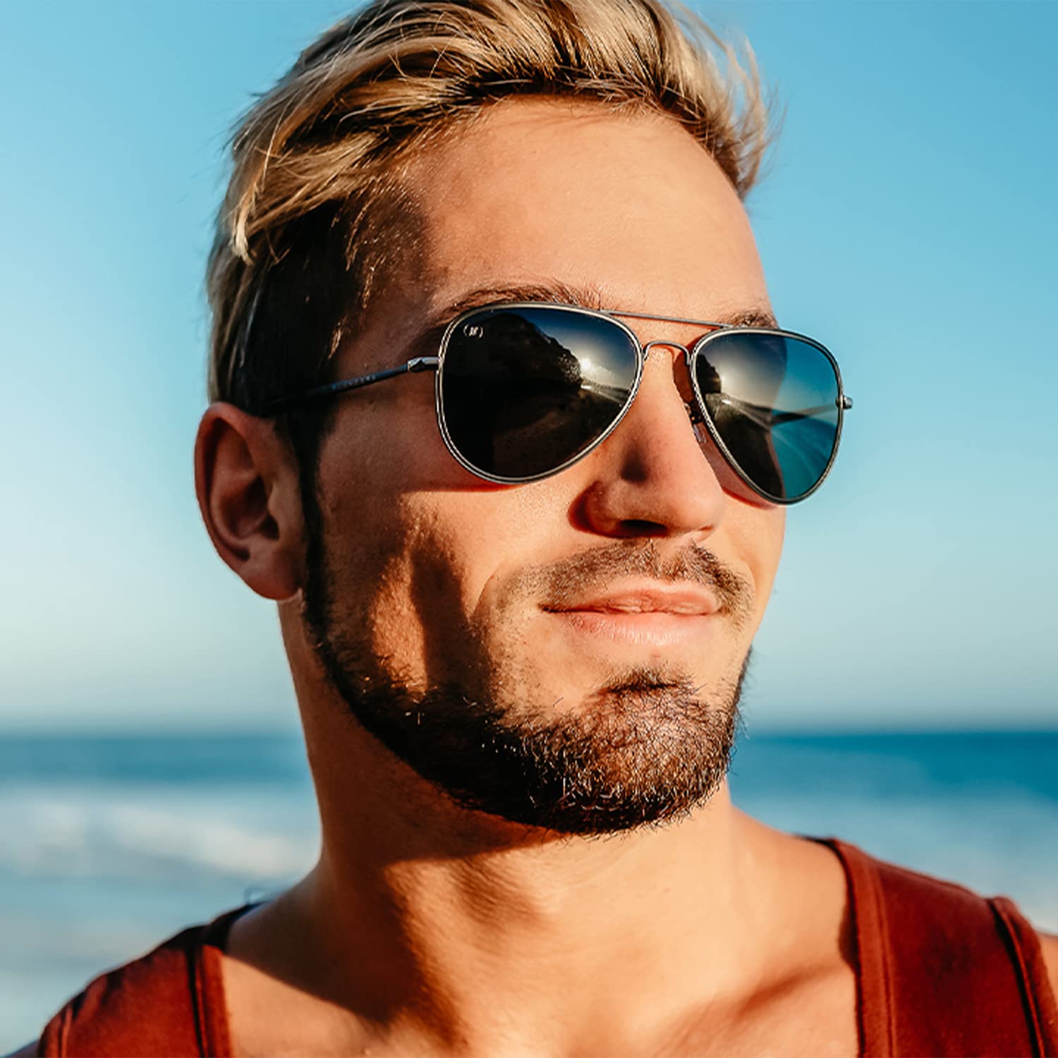 Blenders Eyewear A Series Aviator Polarized Sunglasses for Men & Women – 100% UV Protection – Stylish & Durable – Perfect for Driving, Beach & Outdoor Activities