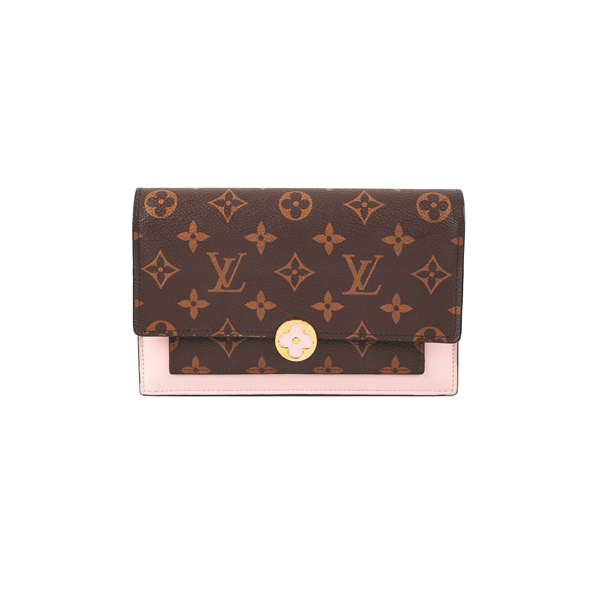 Louis Vuitton Flore Wallet on Chain WOC Monogram Pink Crossbody Bag - Stylish & Compact for Everyday Use, Travel & Special Occasions