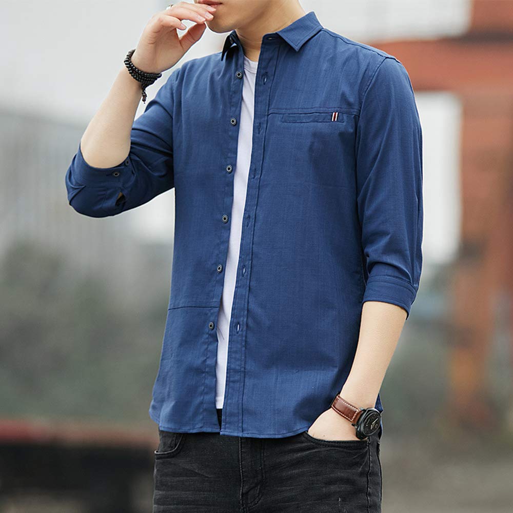 Stylish Slim Fit Men's Long Sleeve Shirt for Spring & Autumn | Fashionable Youth Joker Print Casual Shirt | Perfect for Office, Dating & Daily Wear