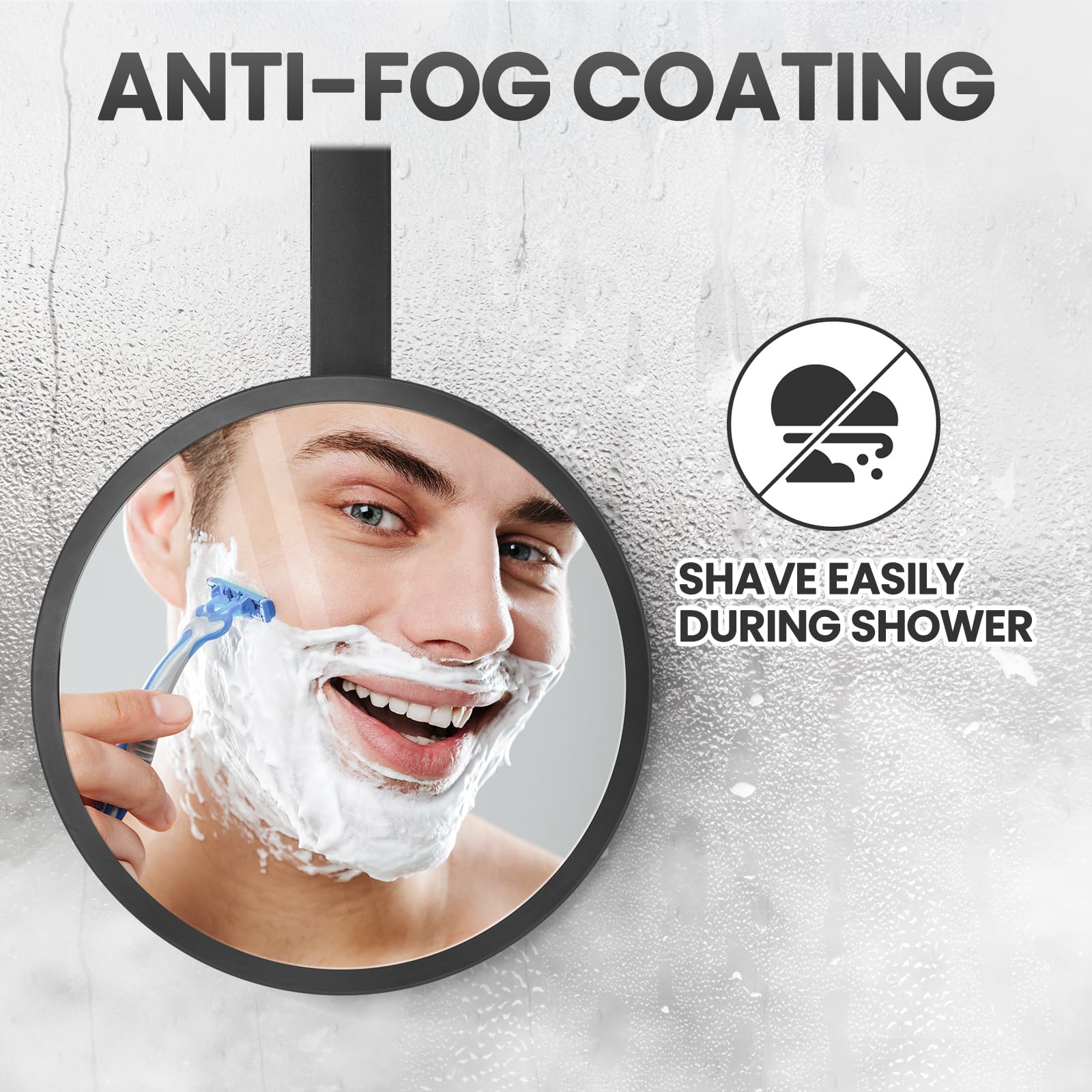 Fogless Shower Mirror for Shaving - Travel & Bathroom Accessories for Men & Women