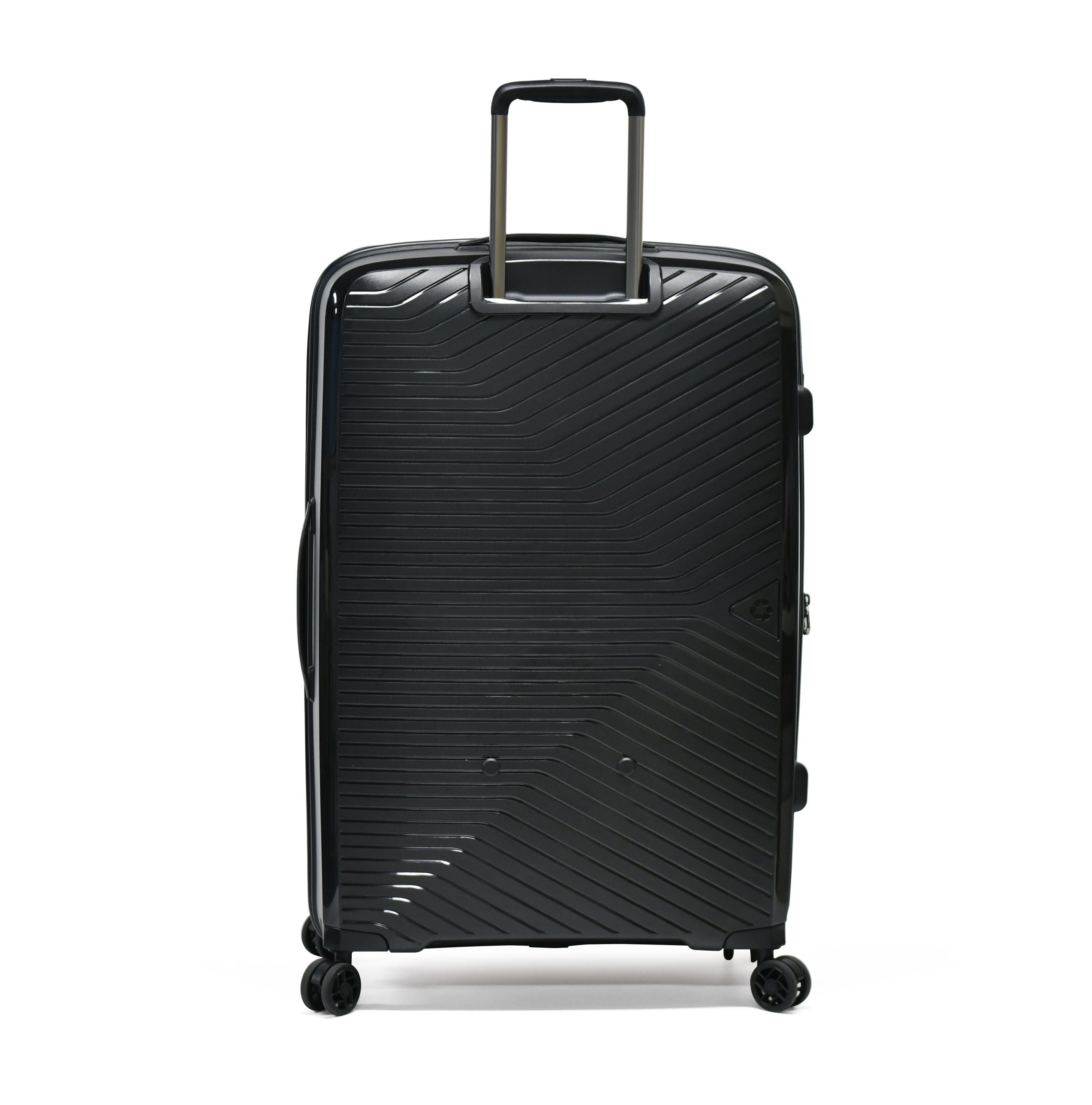 Tosca Space X 29 Inch Large Dual Opening Suitcase - Black | Spacious Checked Luggage for International Travel & Business Trips