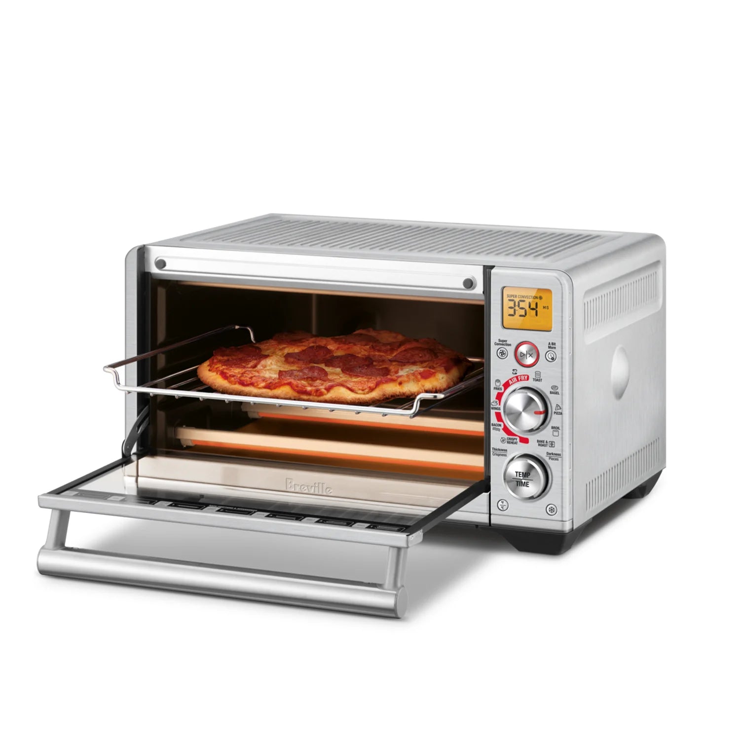 Breville Smart Oven Air Fryer Compact - 12L Capacity, Stainless Steel Countertop Convection Oven with 10 Cooking Functions (BOV680BSS1BUC1) - Perfect for Small Kitchens, Dorms & Air Frying Healthy Meals