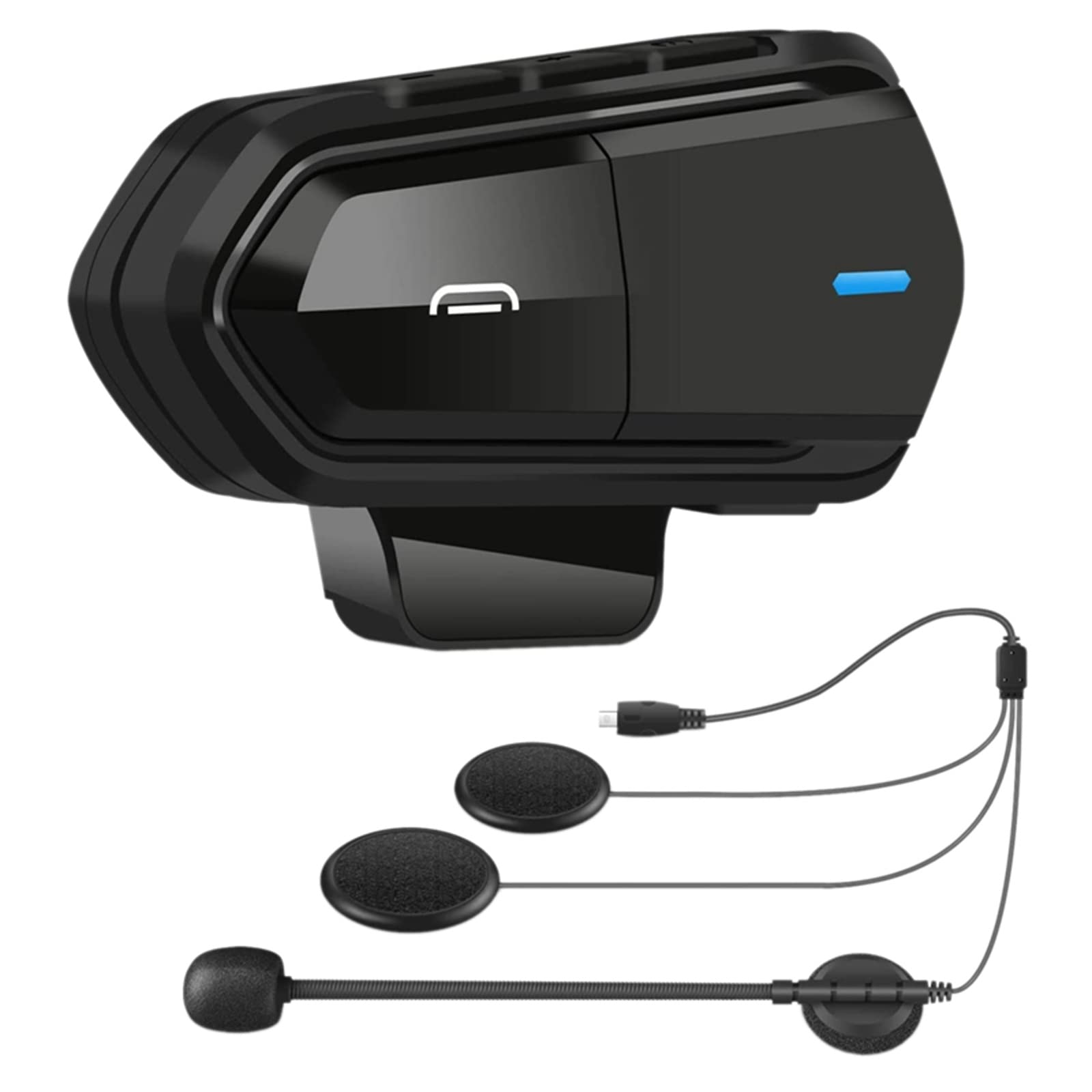 Motorcycle Bluetooth Helmet Headset with Bluetooth 5.1, CVC Noise Cancellation & FM Radio - Compatible with Snowmobile, ATV, Dirt Bike - Perfect for Adventure Riding & Off-Road Communication