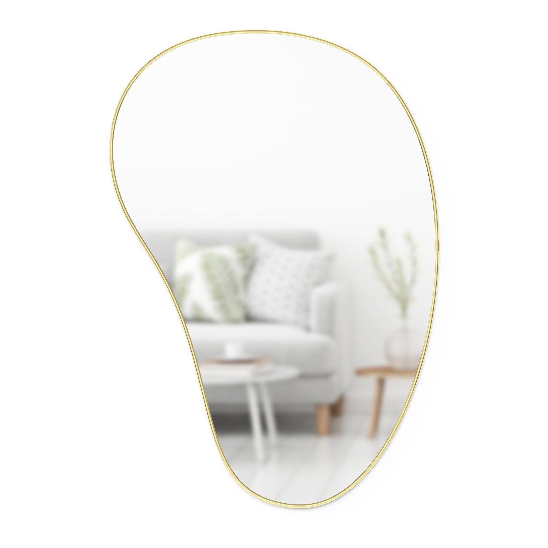 Stylish Hubba Pebble Wall Mirror - Round Decorative Hanging Mirror for Living Room, Bedroom & Bathroom - Perfect for Home Decor & Vanity Areas