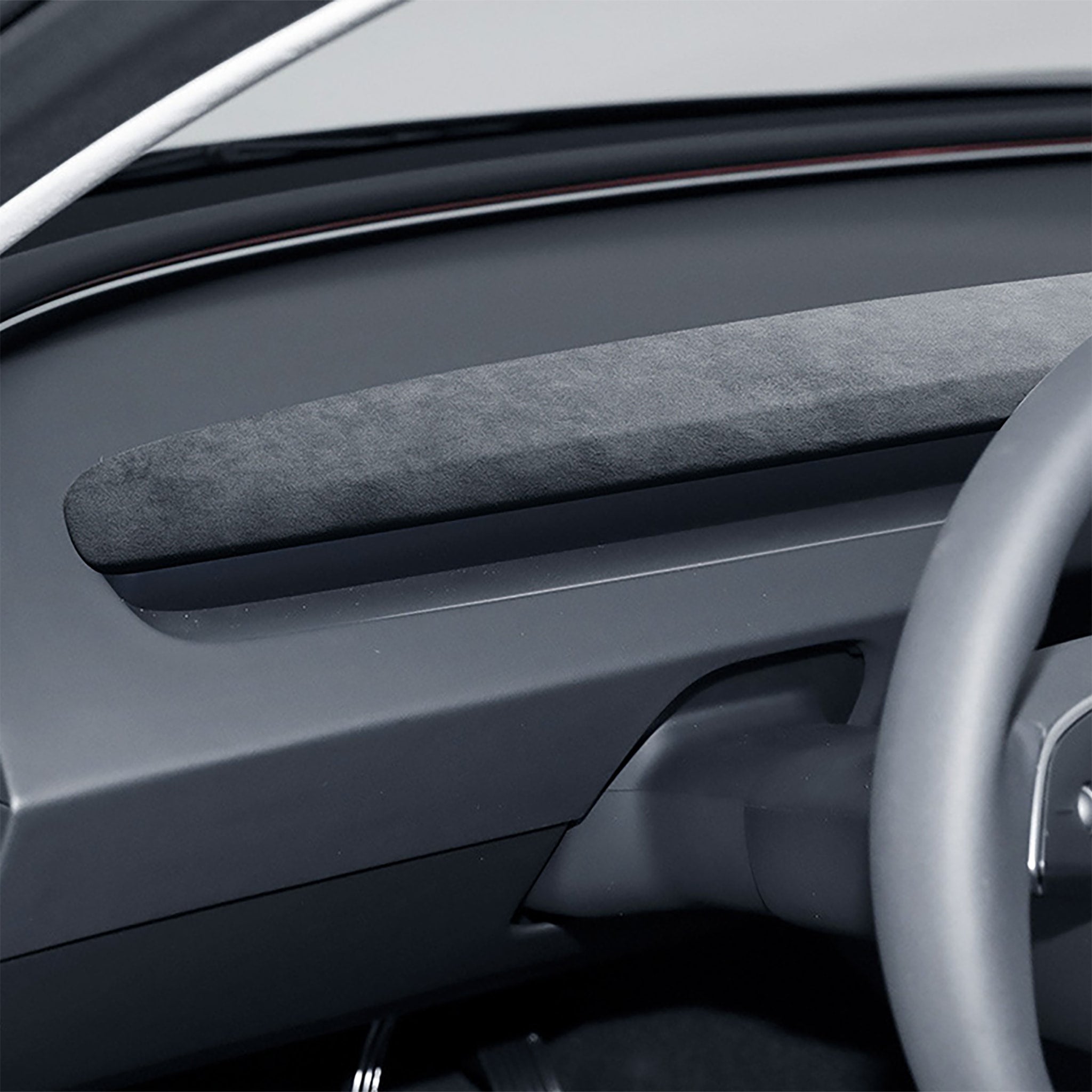 Premium Alcantara Dashboard Cover for Tesla Model 3 Highland & Model Y Juniper (2024+) - Anti-Glare & Scratch-Resistant Protection for Enhanced Driving Comfort