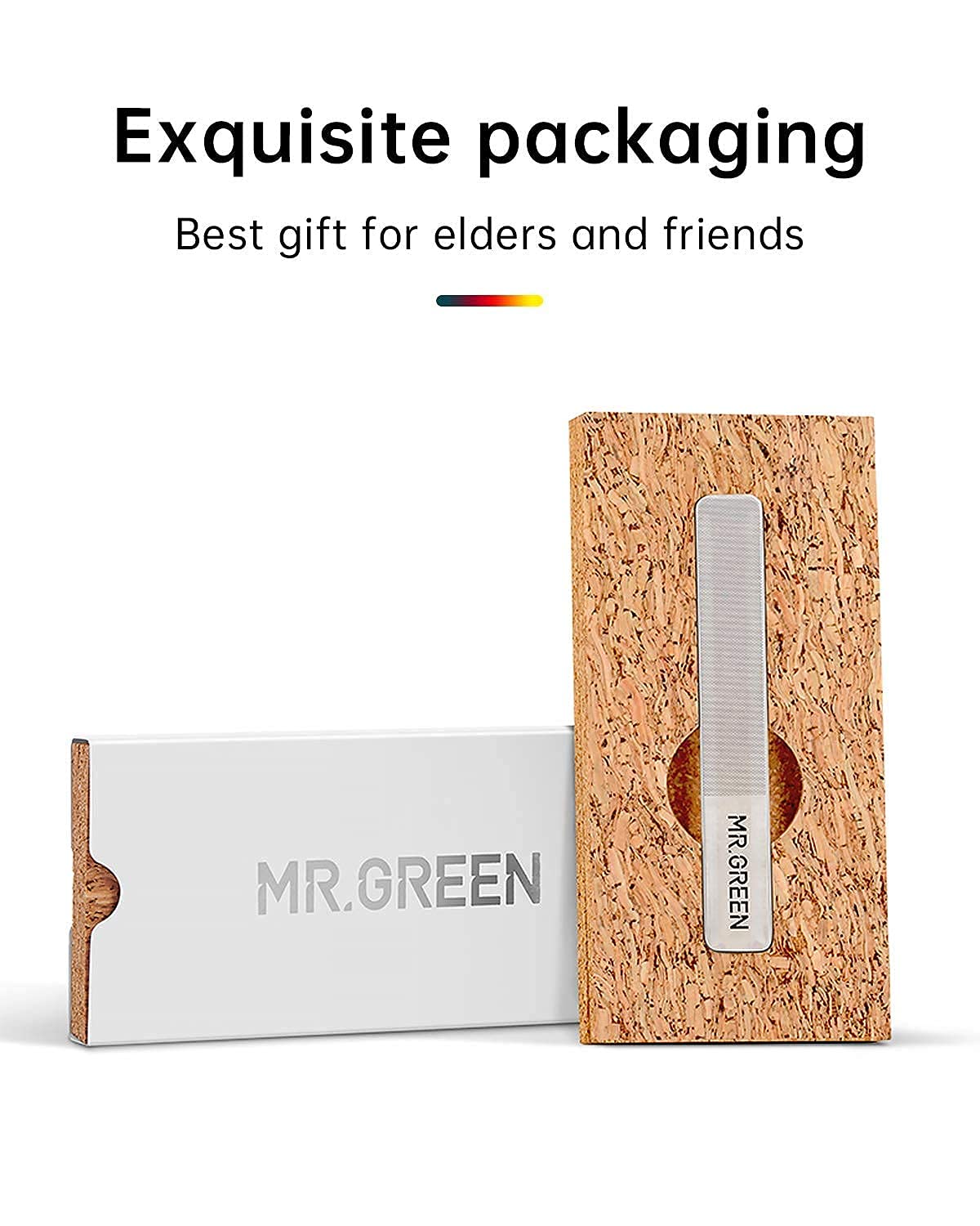 Premium MR.GREEN Nail File Set - Glass Nail File & Buffer for Strong Healthy Nails - Perfect for Manicures, Pedicures & At-Home Nail Care