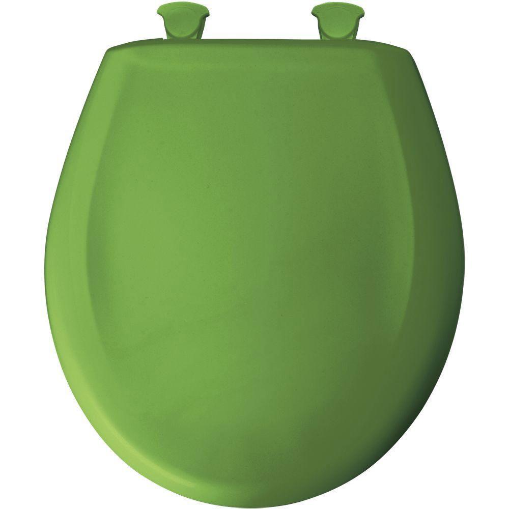 Bemis Slow Close STA TITE Round Closed Front Toilet Seat - Fresh Green 593081 | Quiet Closing Toilet Seat Cover | Durable Bathroom Upgrade for Home & Commercial Use