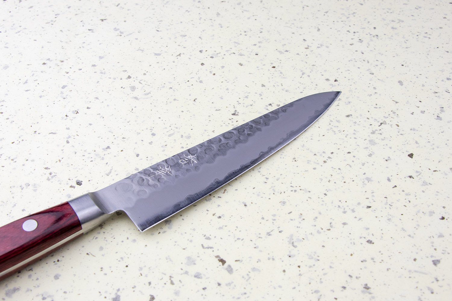 Tsunehisa AS/S Shi Tsuchime Migaki Western Petty Knife 135mm - Premium Japanese Stainless Steel Kitchen Knife for Slicing, Peeling & Precision Cutting