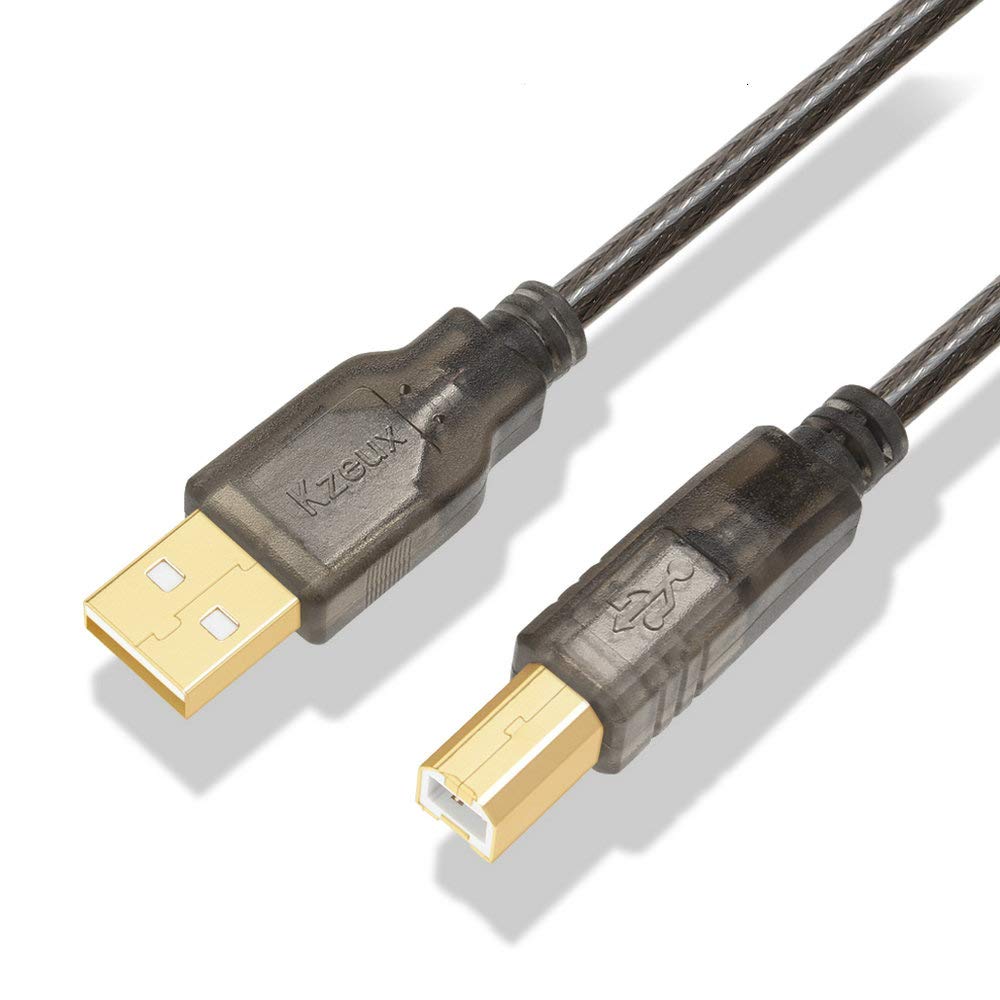 High-Speed USB Printer Cable 6ft A Male to B Male Cord - Compatible with HP, Canon, Epson, Dell, Samsung Printers & Scanners - Perfect for Home Office, Small Business & Professional Printing Needs