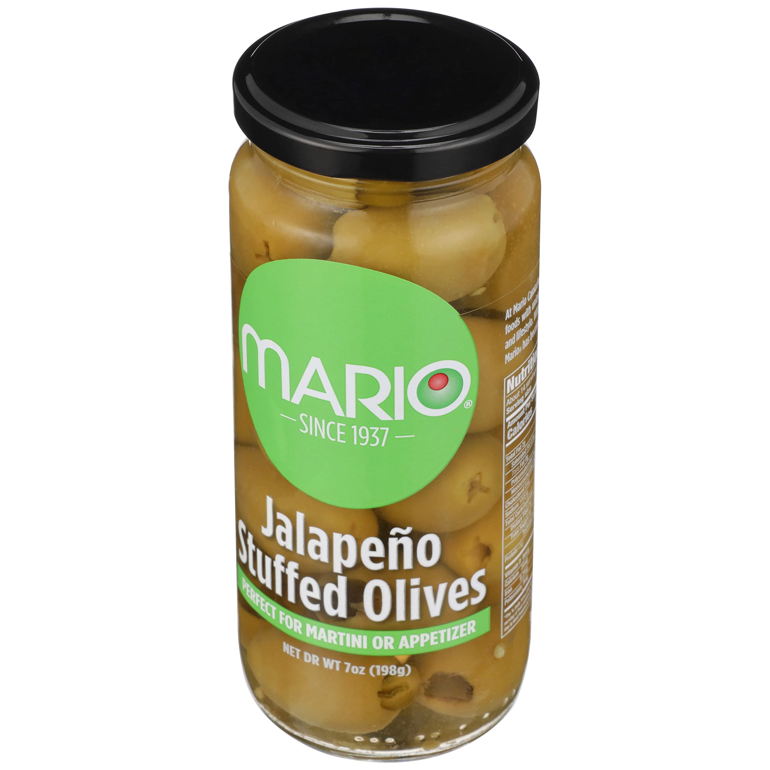 Mario Camacho Stuffed Olives with Jalapeno - 7 oz | Gourmet Spanish Appetizers for Charcuterie Boards & Tapas Parties