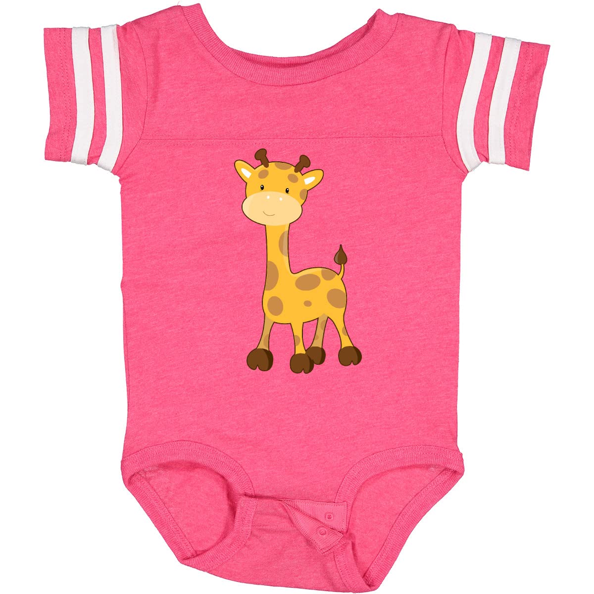 Inktastic Adorable Baby Giraffe Print Short Sleeve Bodysuit - Soft Cotton Onesie for Newborns & Infants - Perfect for Playtime, Photo Shoots & Everyday Wear