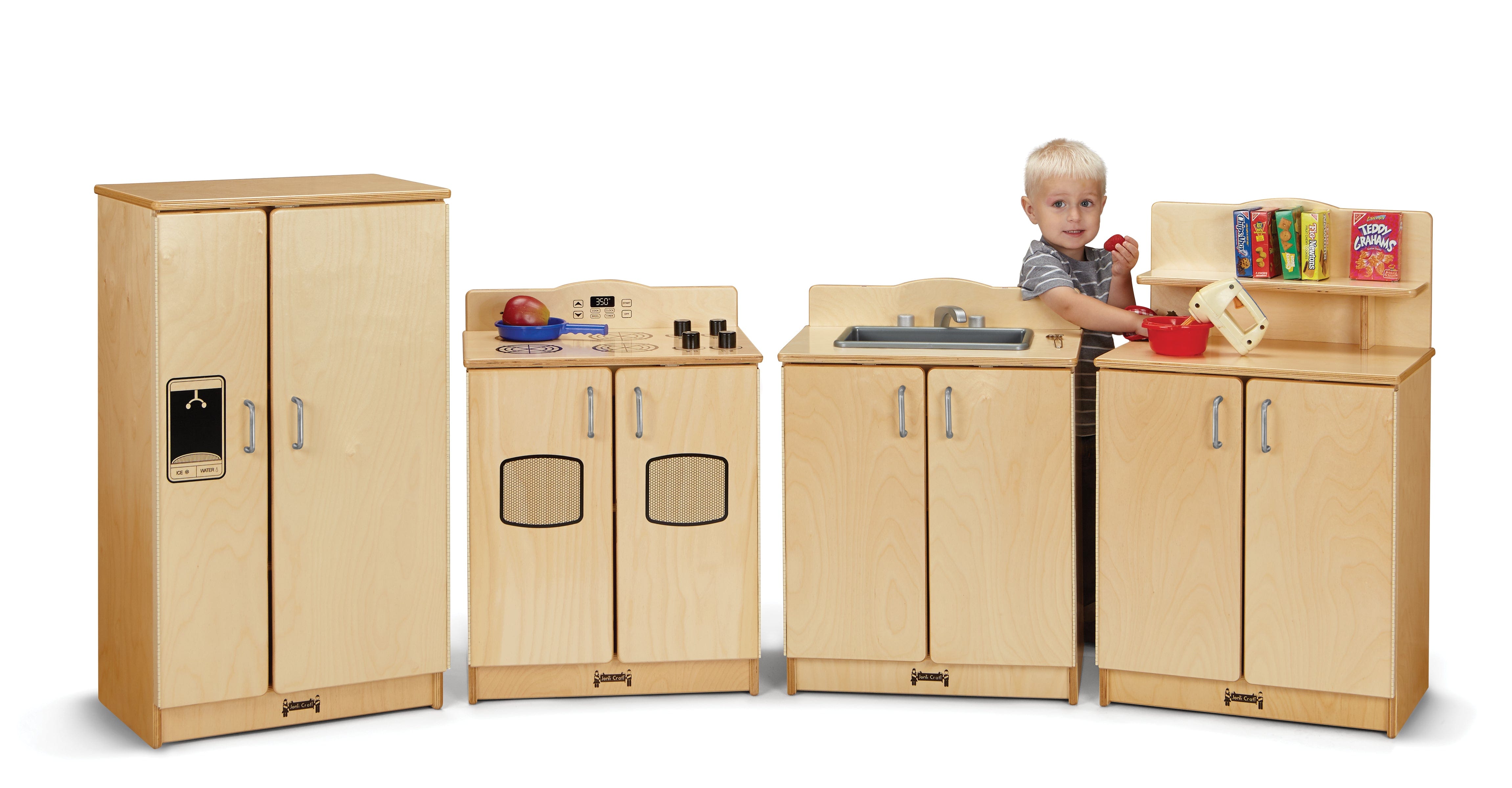 Jonti Craft® Culinary Creations Play Kitchen Stove - Wooden Pretend Play Cooking Set for Kids, Toddler Pretend Kitchen Toy with Burners & Oven - Perfect for Home, Preschool & Daycare Role Play Activities
