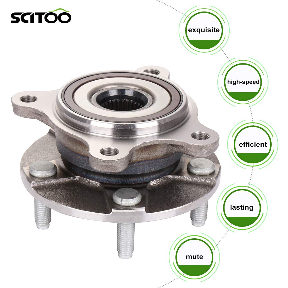 SCITOO Wheel Hub Bearing Compatible with 2016-2017 Lexus GS F, GS Turbo & GS200t - HA590140 Left Front 5-Bolt 2-Pad Replacement - Perfect for Smooth Rides & Performance Driving
