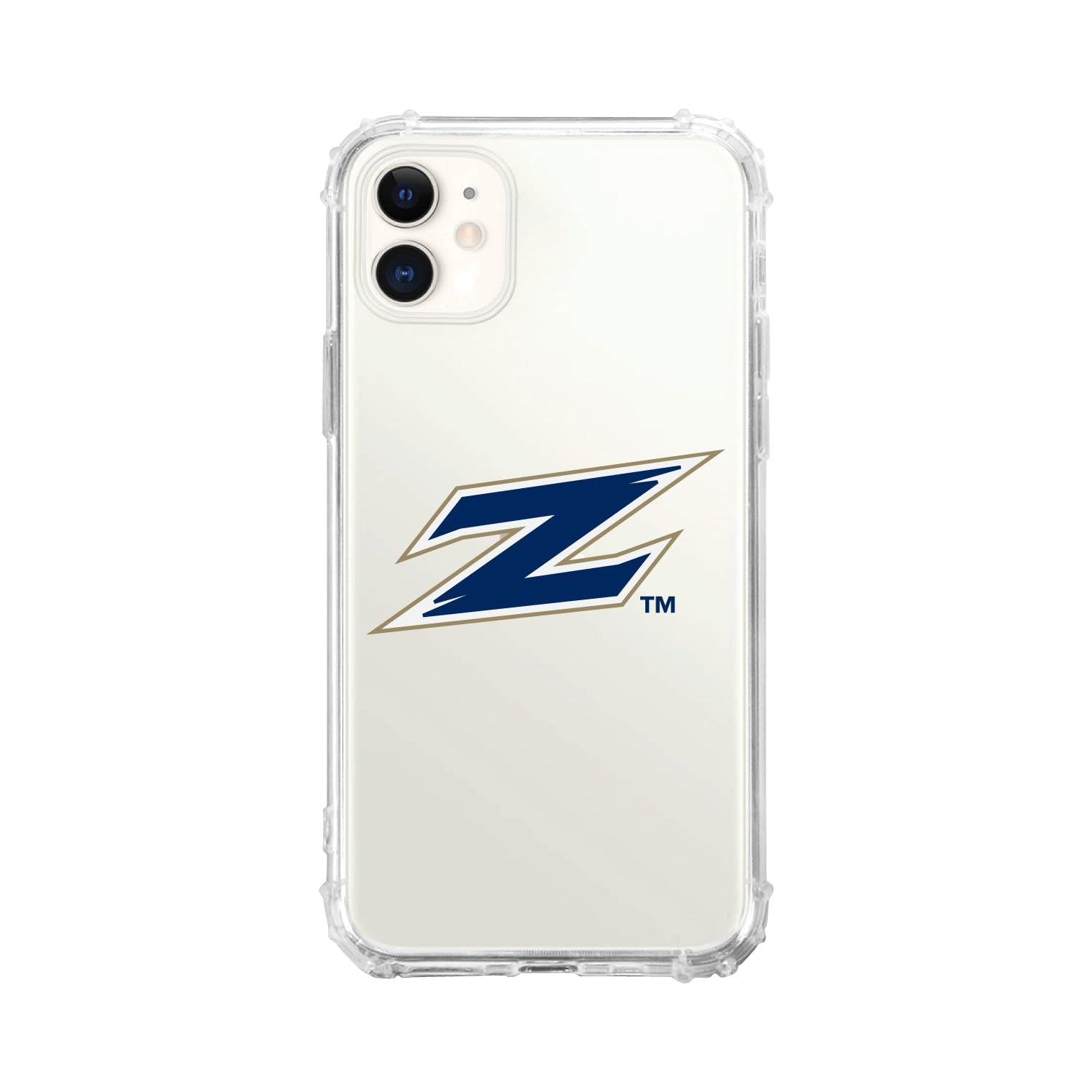 OTM Essentials Rugged Phone Case for iPhone 13 Pro Max - Shockproof Protective Cover with Reinforced Edges, Classic White Design - Perfect for University of Akron Students & Outdoor Activities