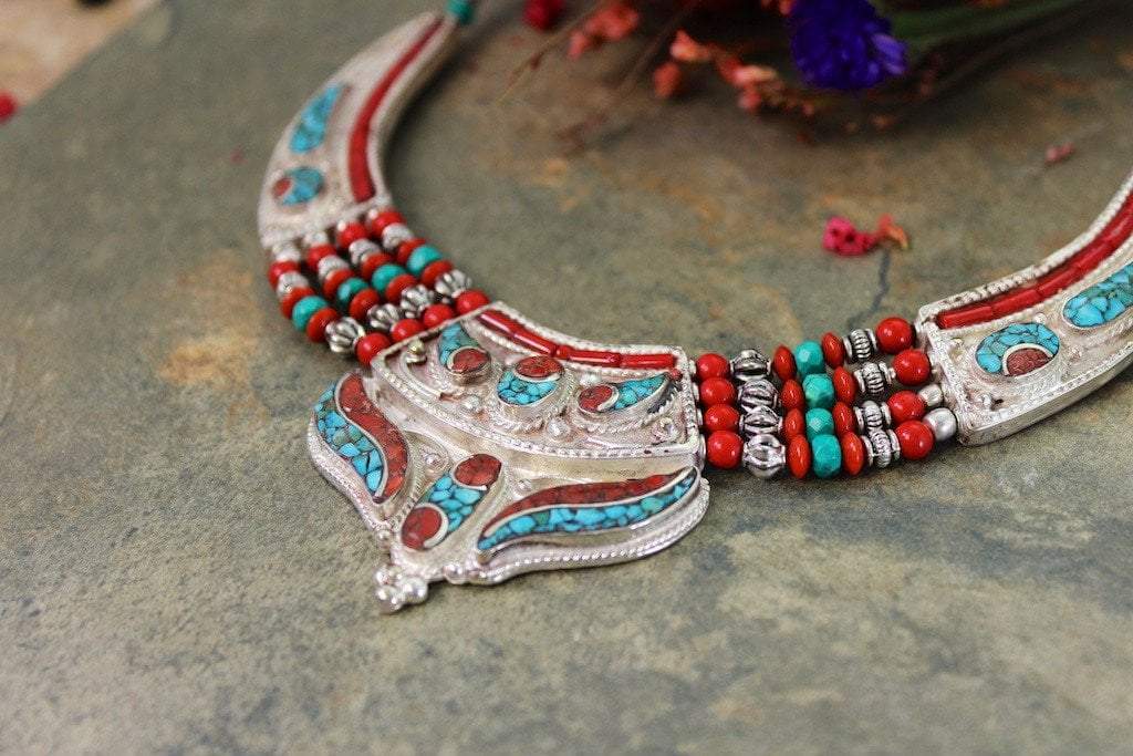 Unique Handmade Tibetan Necklace - Authentic Cultural Jewelry for Women, Spiritual Gift & Boho Fashion Accessory | Perfect for Meditation, Yoga & Festivals