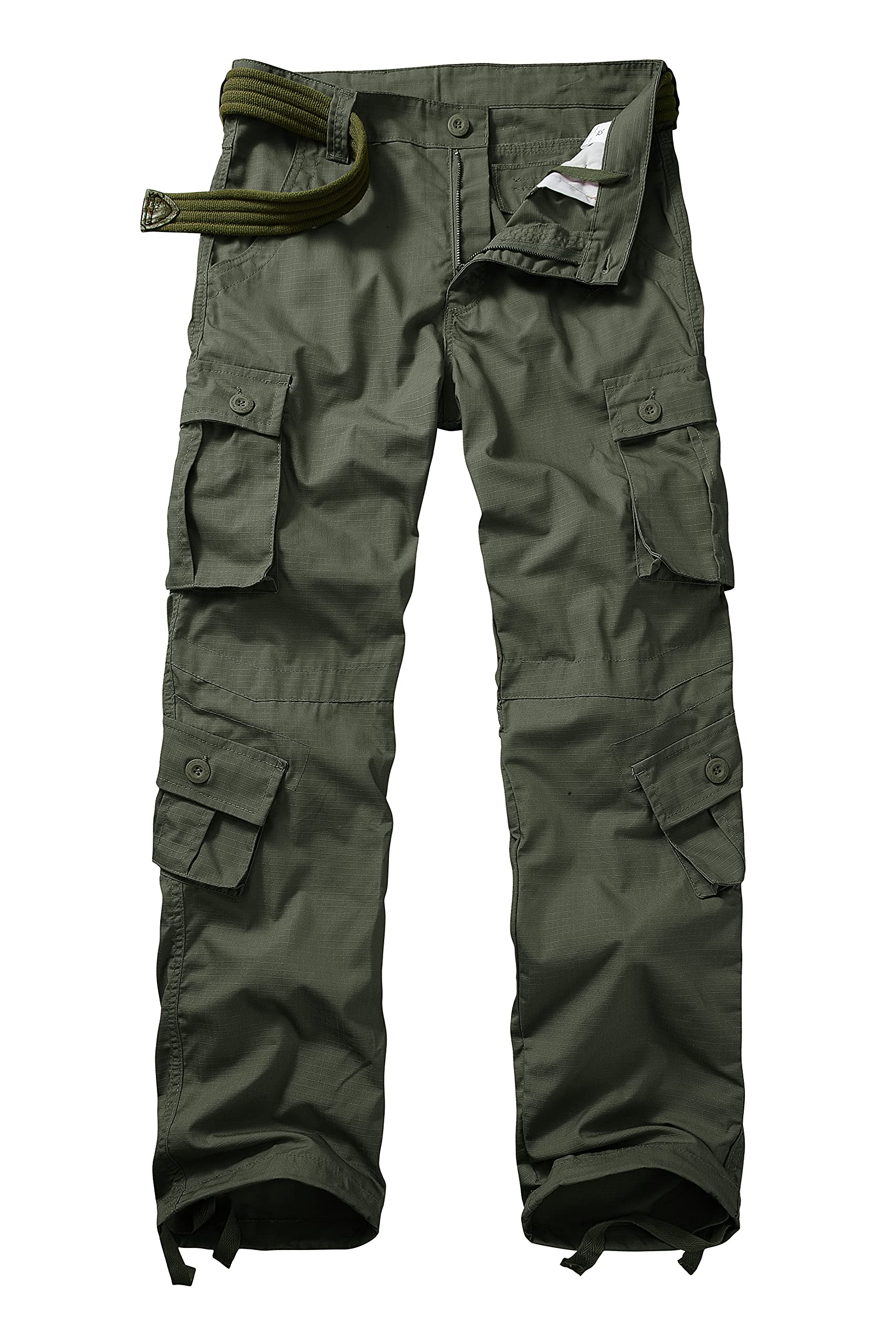 **Men's Lightweight Ripstop Tactical Cargo Pants - Outdoor Hiking, Casual Work & Travel Pants with Multiple Pockets - Perfect for Camping, Hiking & Everyday Wear**