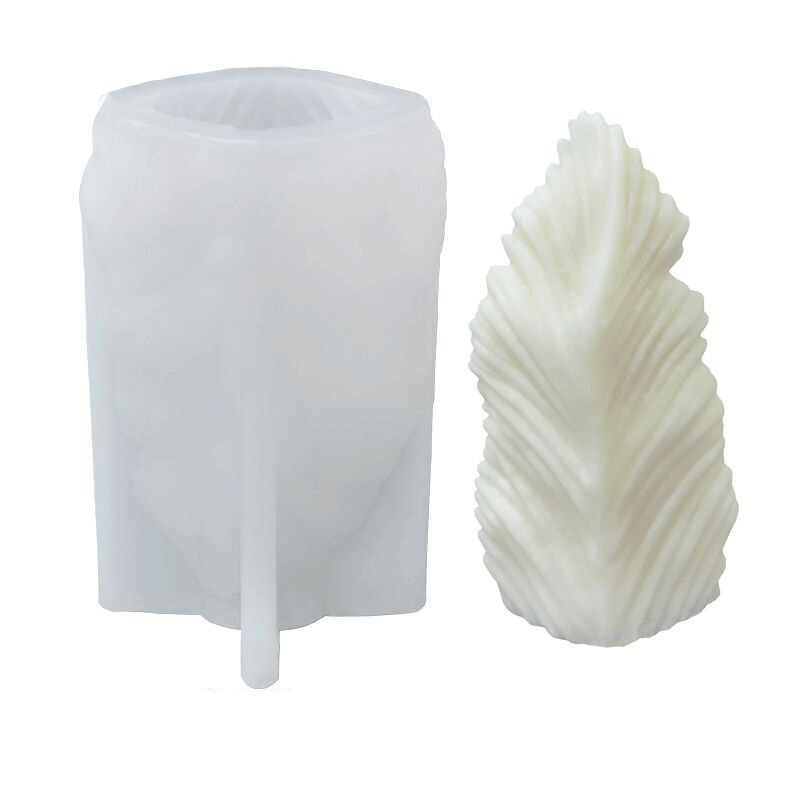 Premium Leaf-Shaped Silicone Candle Mold - 6.6 Inch Height (167mm) for DIY Soy Wax Candles, Home Decor & Wedding Centerpieces