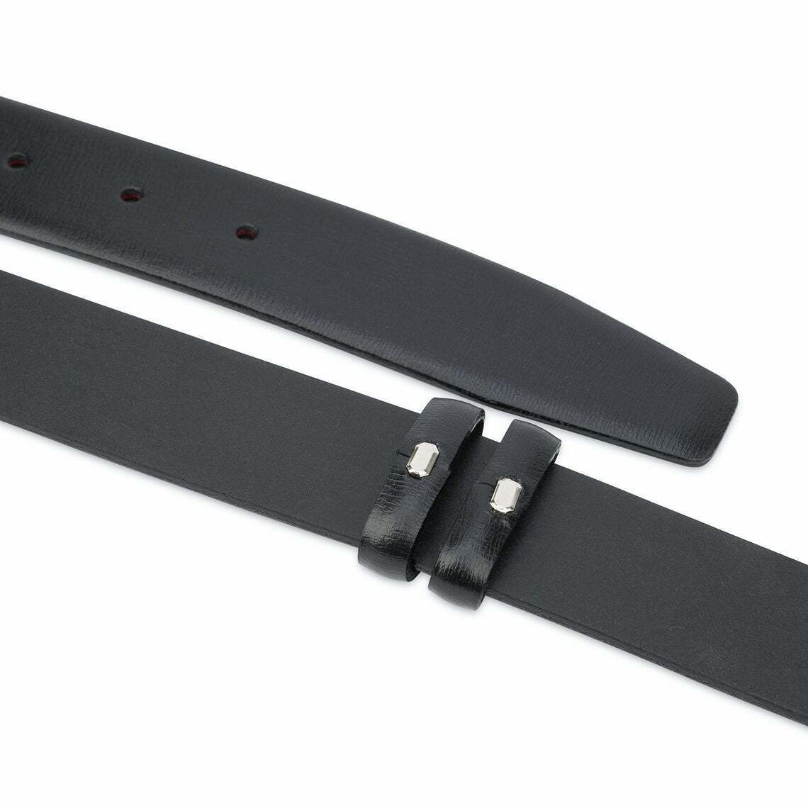 35mm Black Genuine Leather Belt Strap for Montblanc Replacement | No Buckle Included | Premium Dress Belt for Business & Formal Occasions