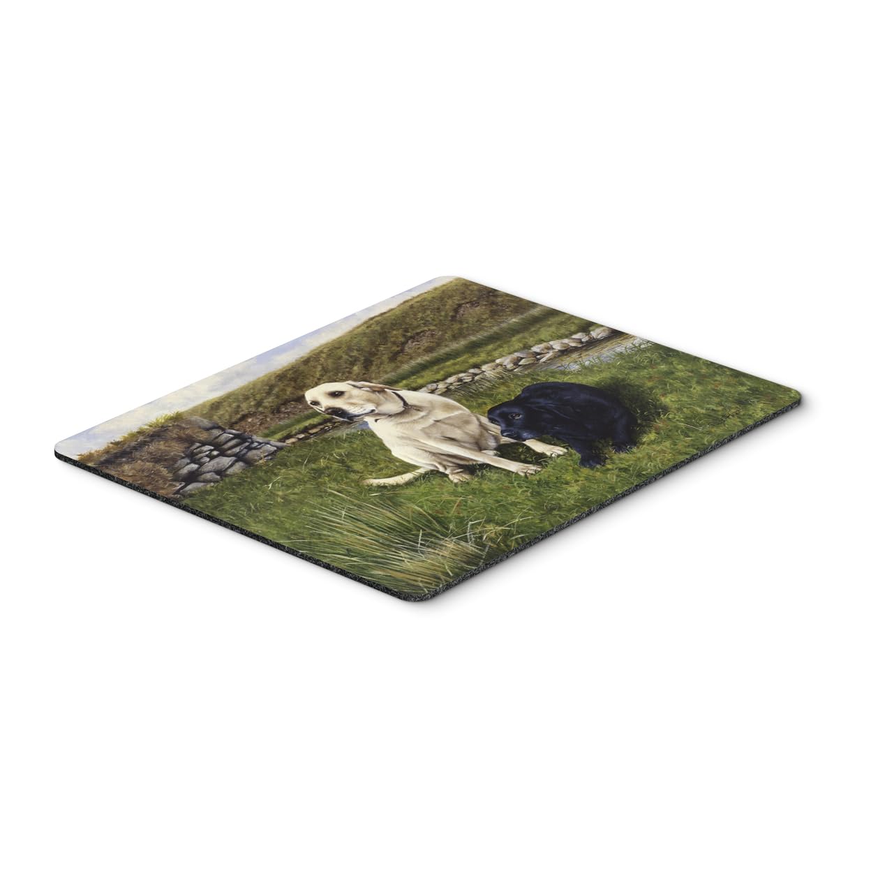 Yellow and Black Labradors Mouse Pad - Large Washable Non-Slip Desk Mat for Home Office, Gaming & Computer Work | Durable Hot Pad & Trivet for Kitchen Use | Perfect Gift for Dog Lovers