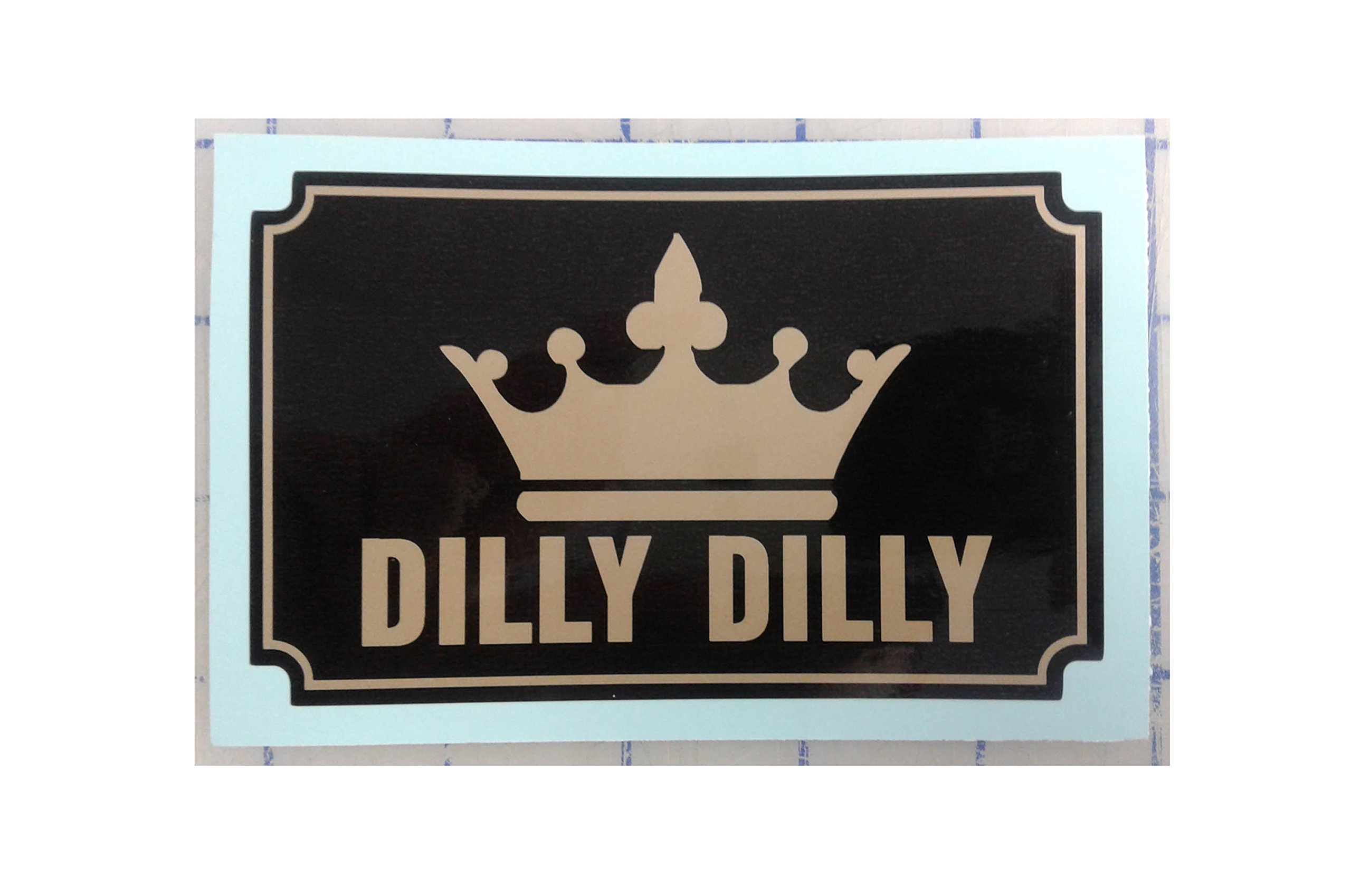 Funny Black and Gold Printed Decal Sticker 3
