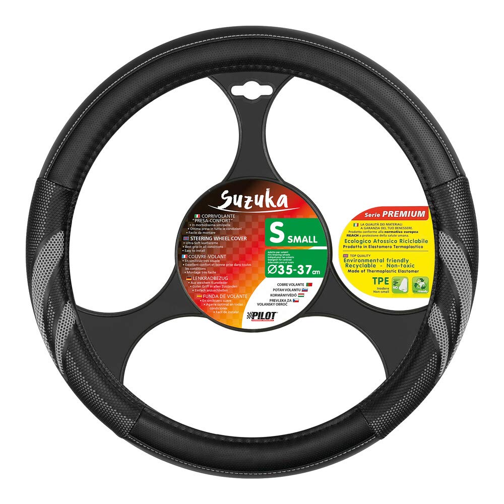 Premium PILOT 32932 Non-Slip Steering Wheel Cover - Universal Fit for Cars, Trucks & SUVs - Comfort Grip & Heat Protection for All-Season Driving