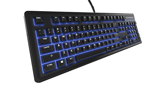 SteelSeries Apex 100 Mechanical Gaming Keyboard - Blue Backlit, Fully Customizable RGB, US Layout (PC/Mac) - Perfect for Esports, Streaming & Office Work