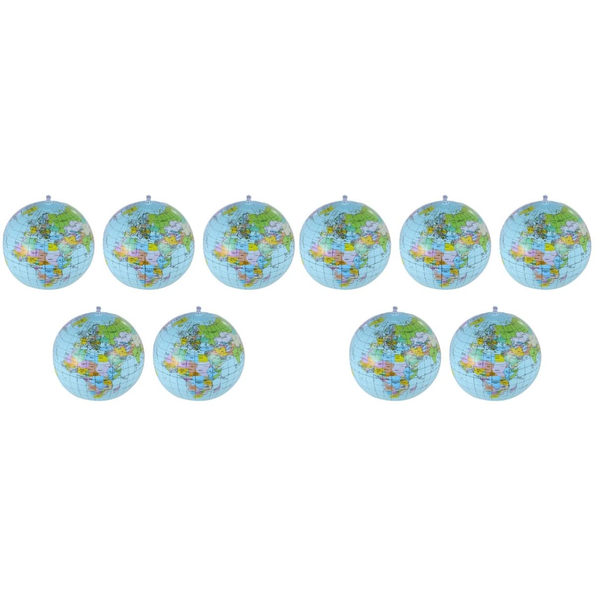 Amosfun 2-Pack Inflatable Beach Balls - 16 Inch Earth Design Water Play Toys for Kids Ages 3-10 | Perfect for Pool Parties, Beach Games, and Summer Outdoor Activities