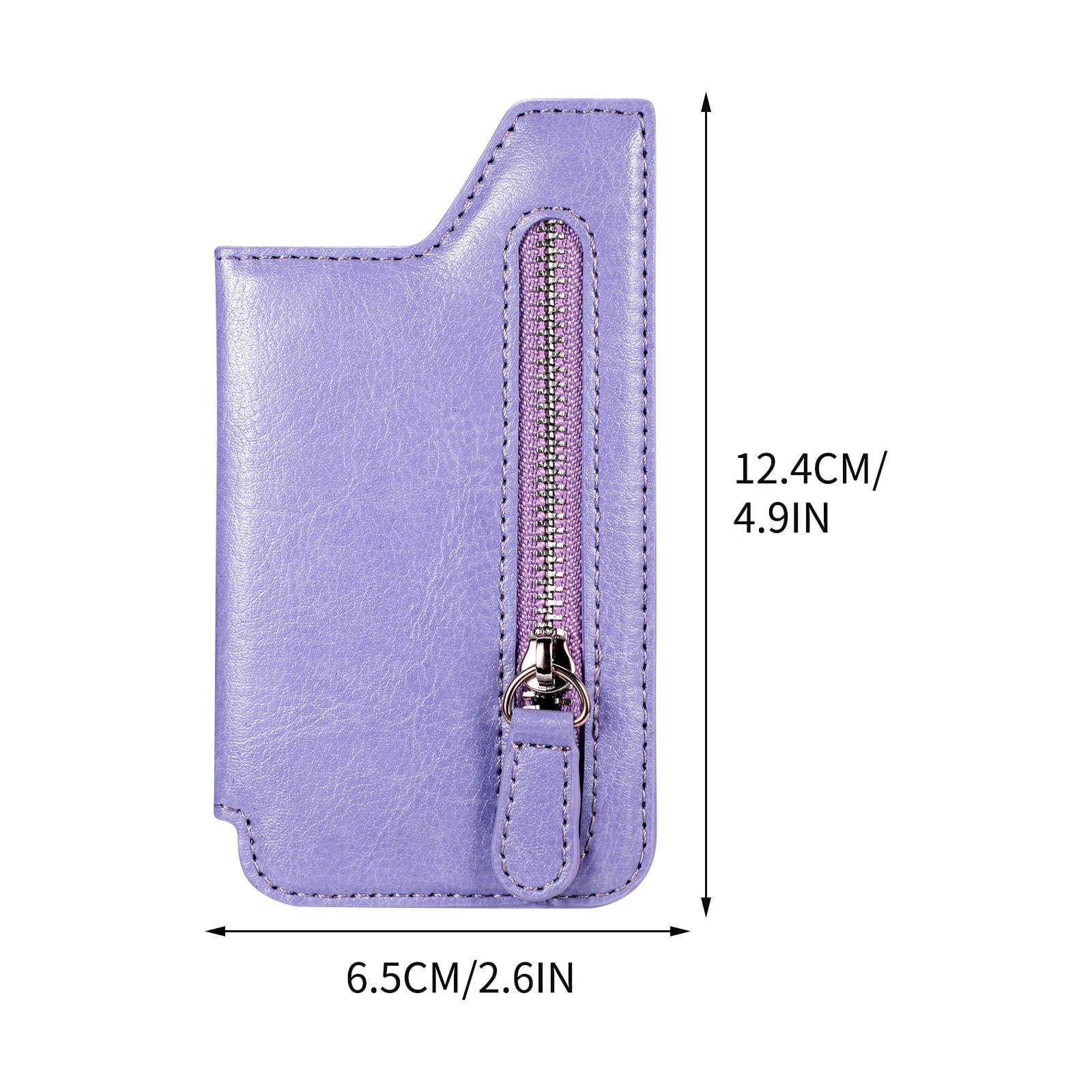 Multifunctional Adhesive Phone Wallet Card Holder - Leather Stick On Card Case for Back of iPhone, Samsung & Most Smartphones (Pink) | Perfect for Gym, Travel & Everyday Use