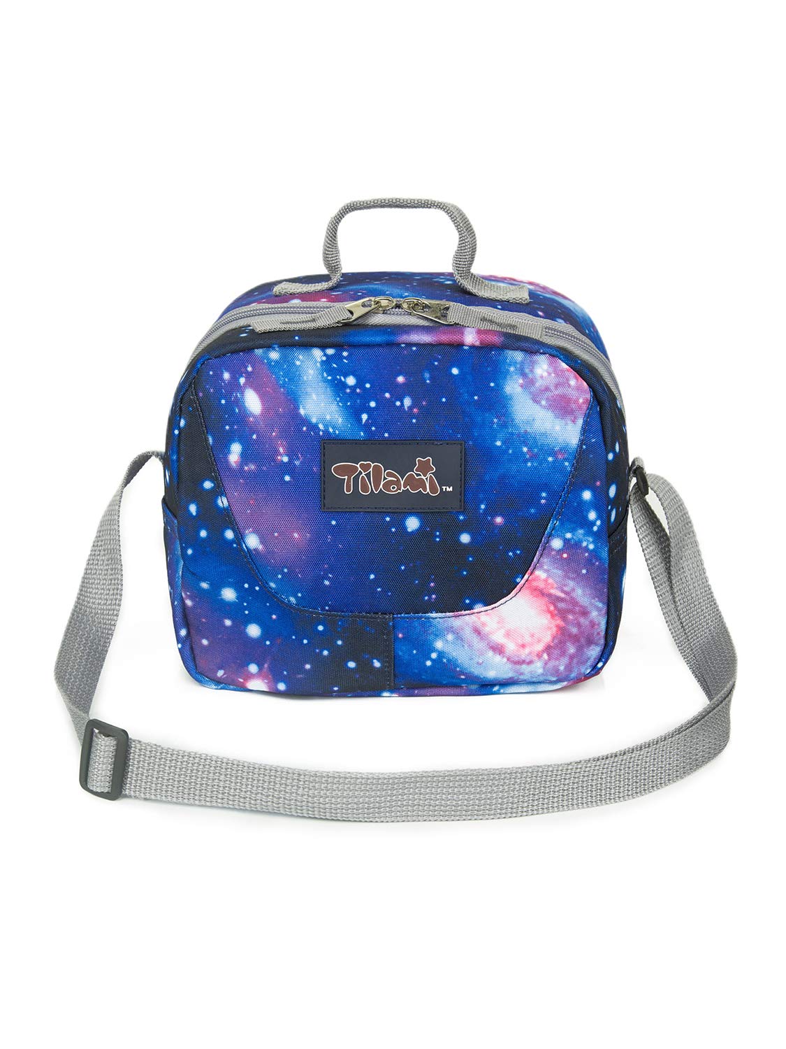Tilami 18 Inch Rolling Laptop Backpack with Insulated Lunch Bag - Galaxy Print - Perfect for School, Travel & Business Commuters