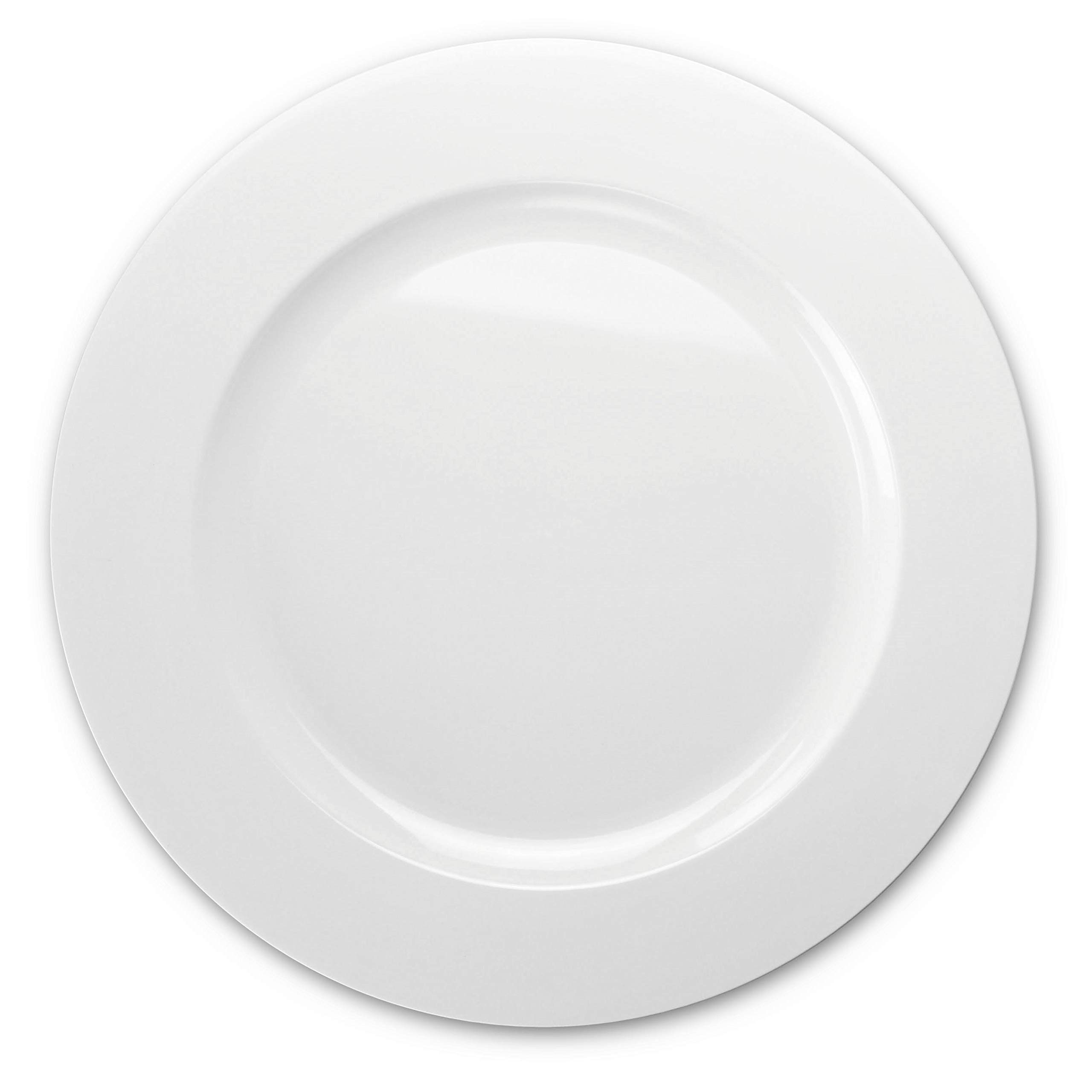 60-Pack 12-Inch Disposable White Plastic Charger Plates for Weddings, Parties & Special Events - Elegant Table Setting Decor