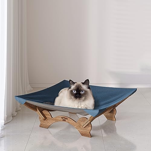 Classic blue & Walnut wood